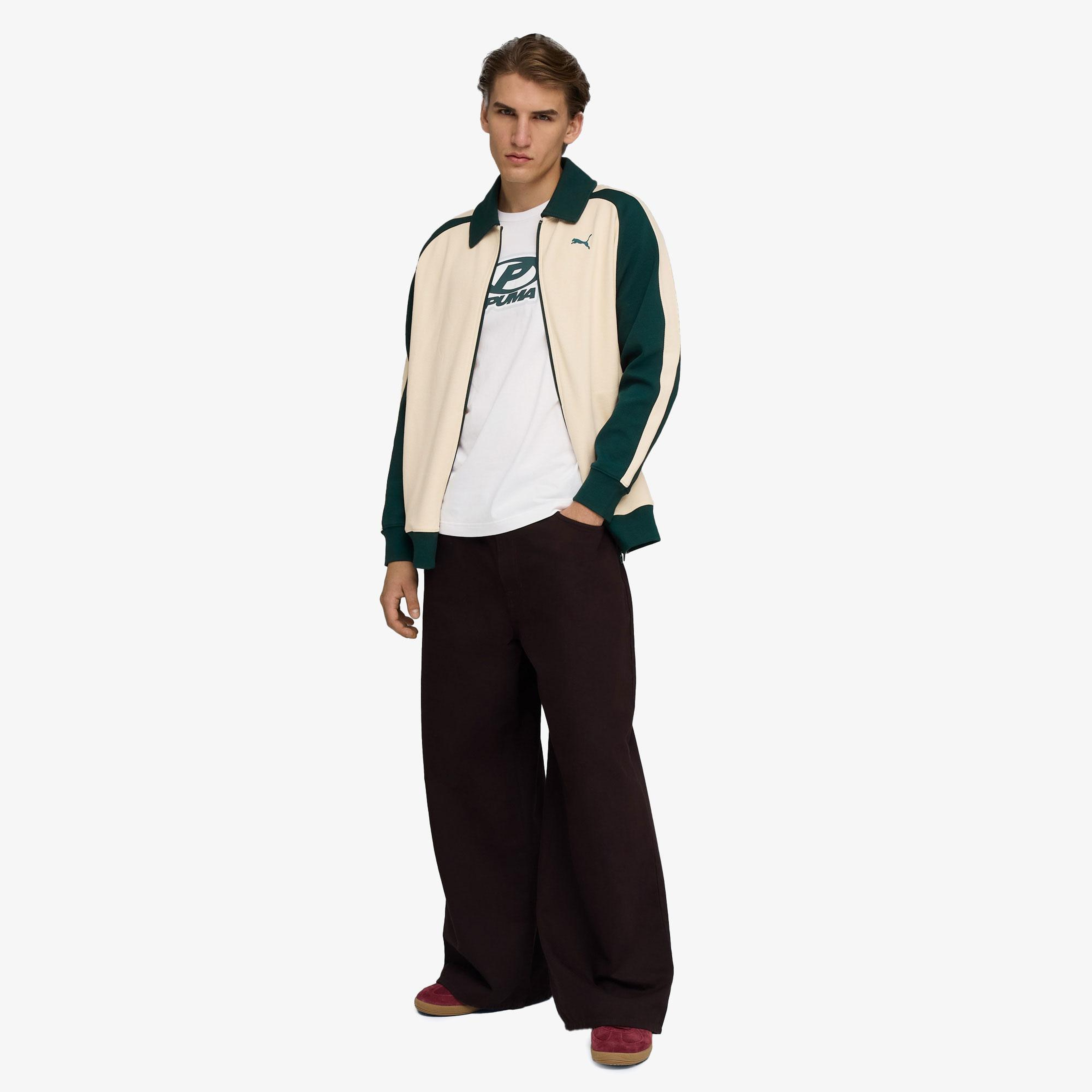 Puma T7 Relaxed Wing Collar Unisex Krem Ceket