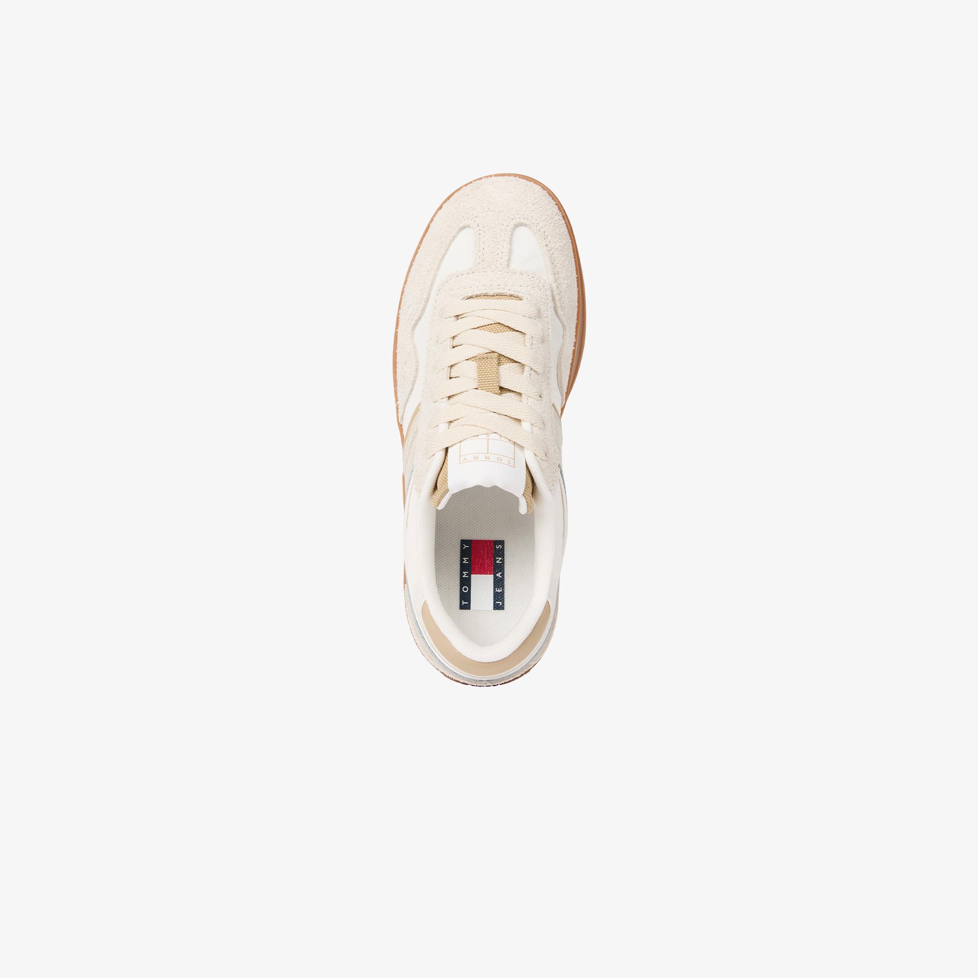 Tommy Hilfiger Greenwich Mix Media Kadın Bej Spor Ayakkabı