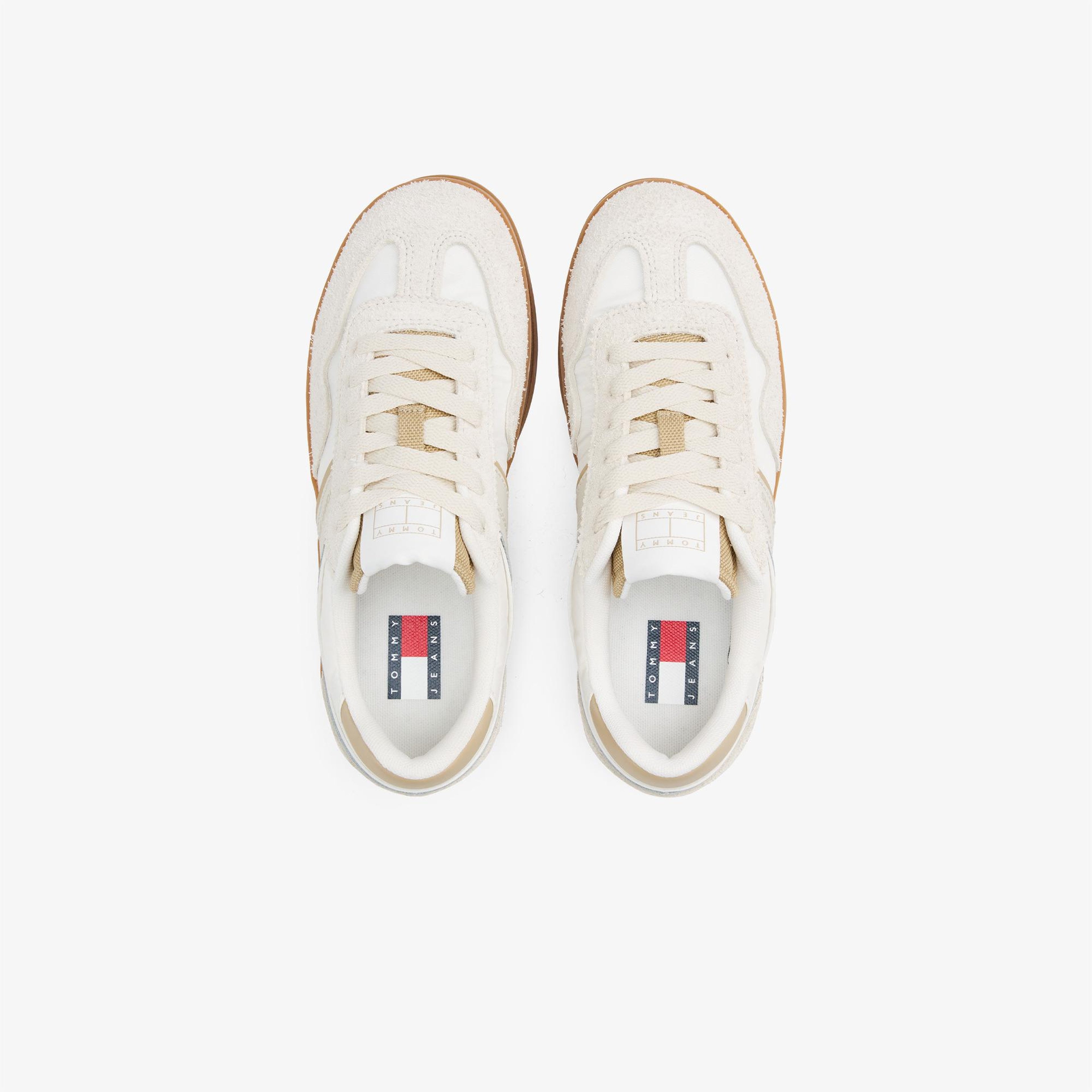 Tommy Hilfiger Greenwich Mix Media Kadın Bej Spor Ayakkabı