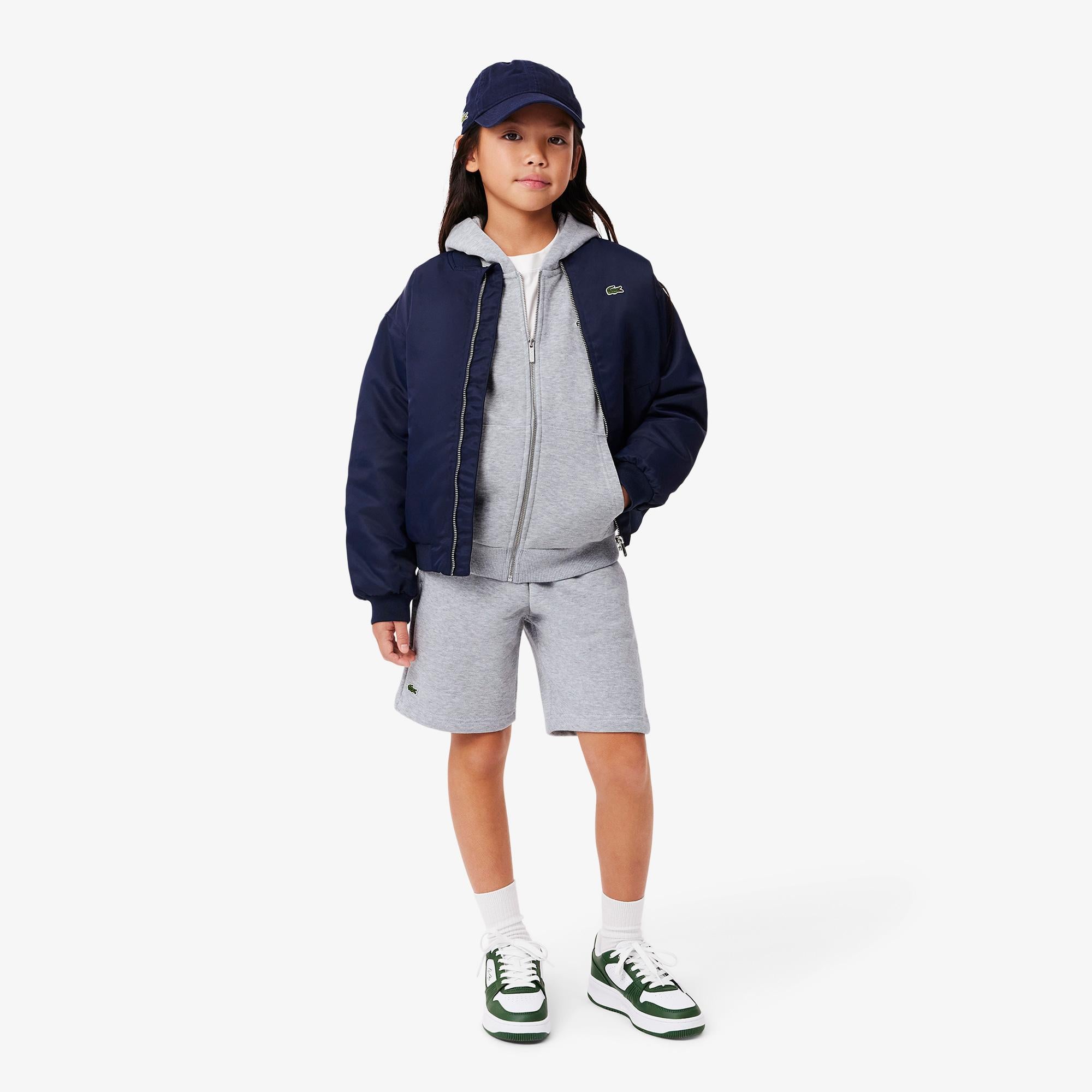 Lacoste Çocuk Kapüşonlu Gri Sweatshirt