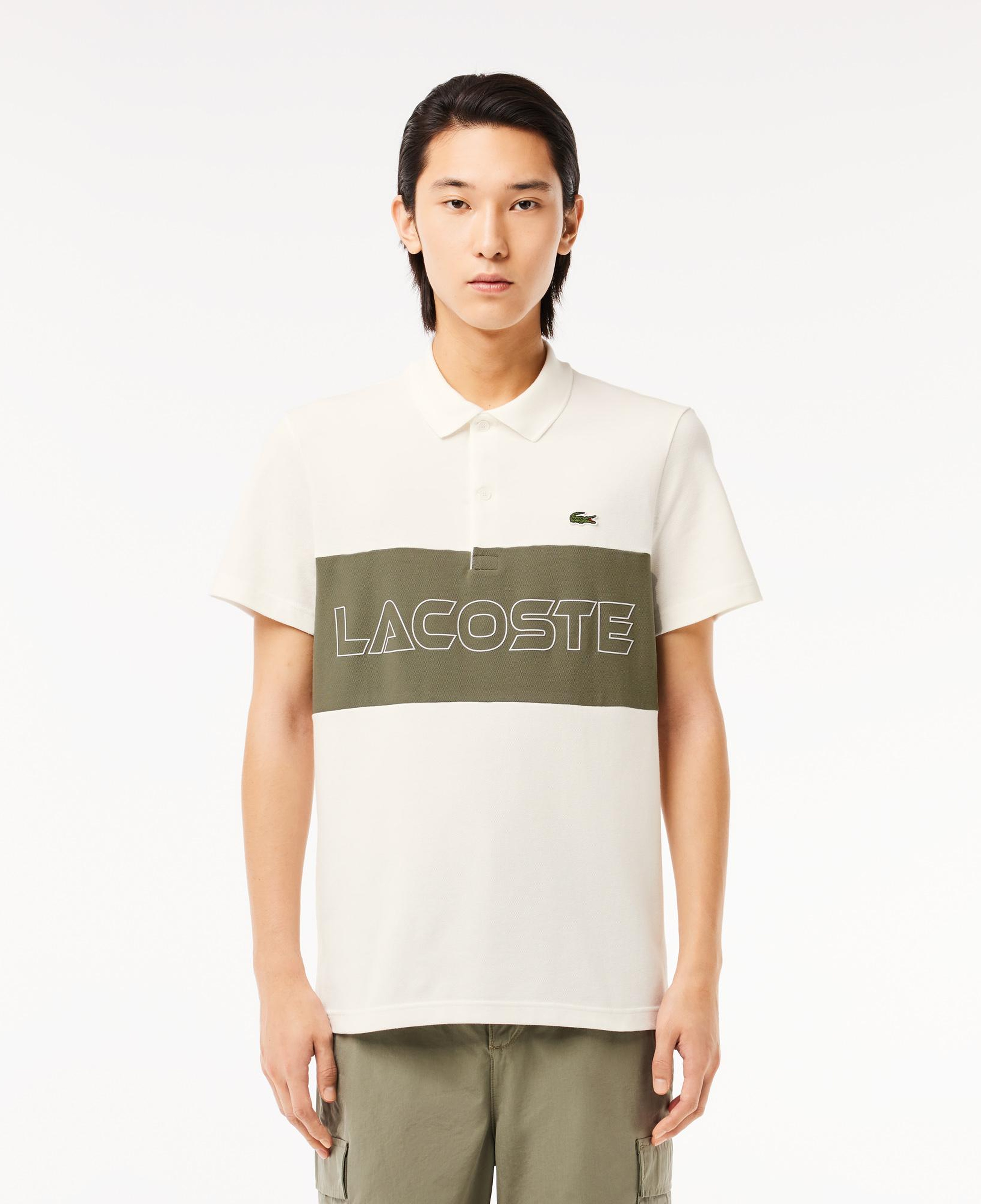 Erkek Regular Fit Renk Bloklu Krem Polo