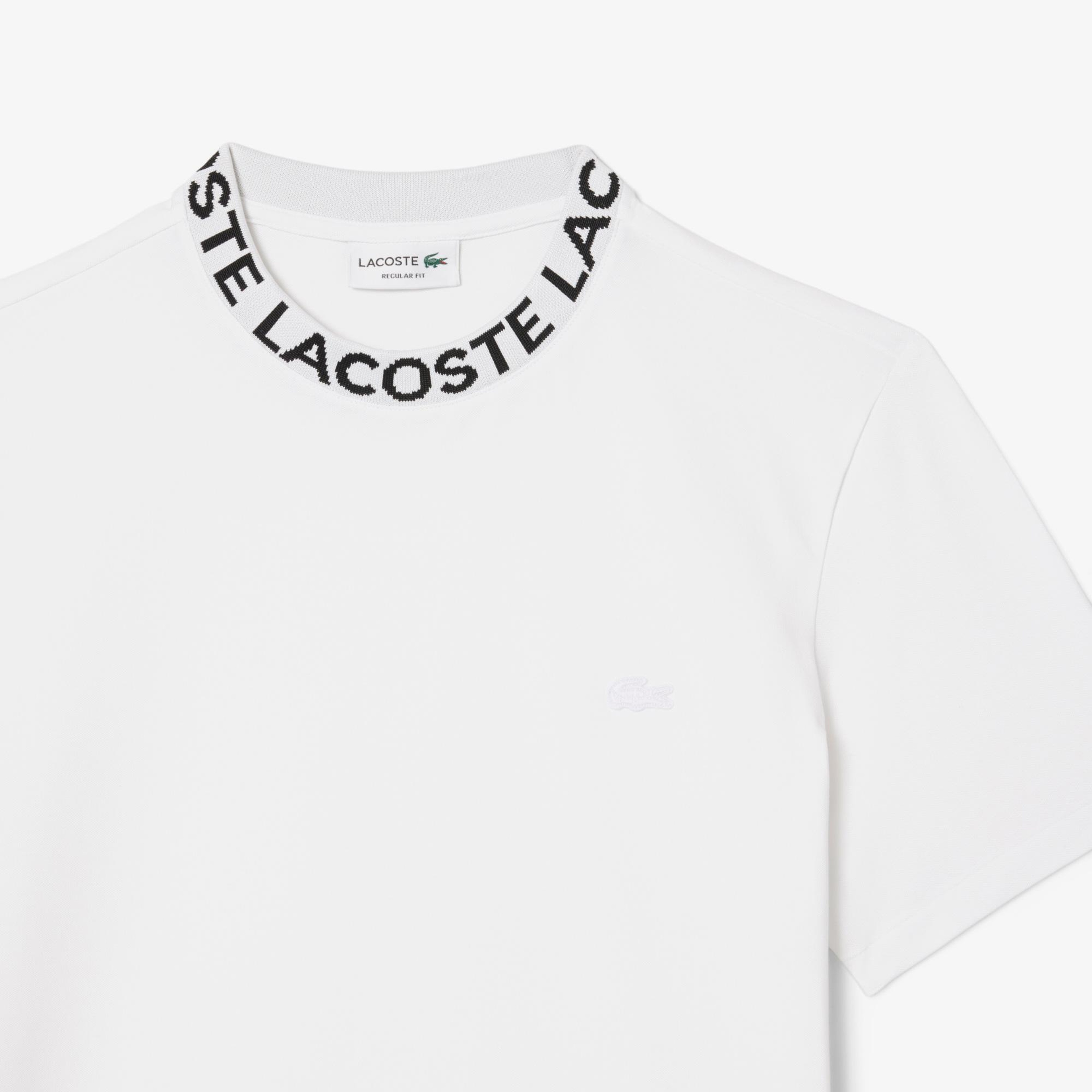Lacoste Erkek Regular Fit Bisiklet Yaka Beyaz T-Shirt
