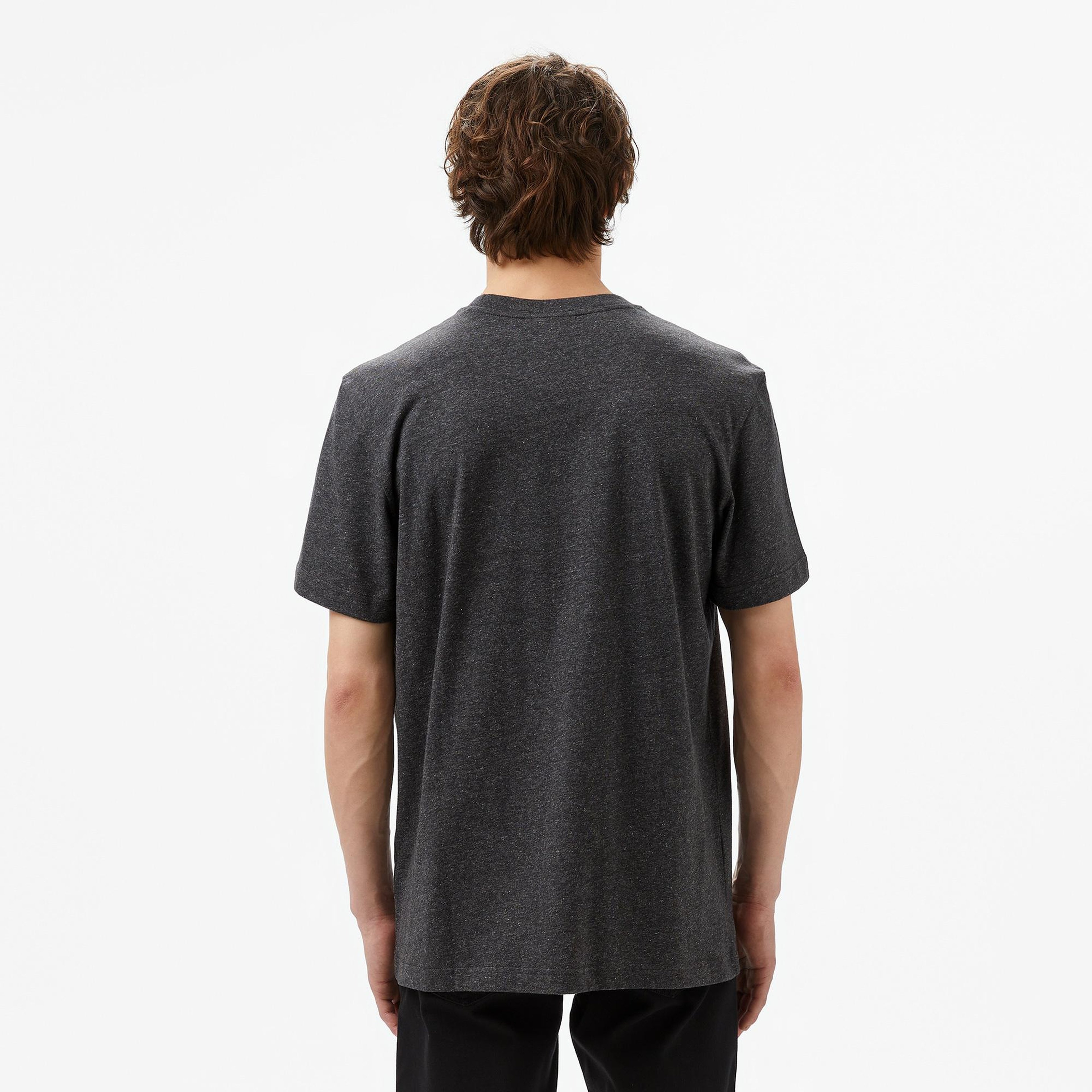 Lacoste Erkek Regular Fit Bisiklet Yaka Koyu Gri T-Shirt