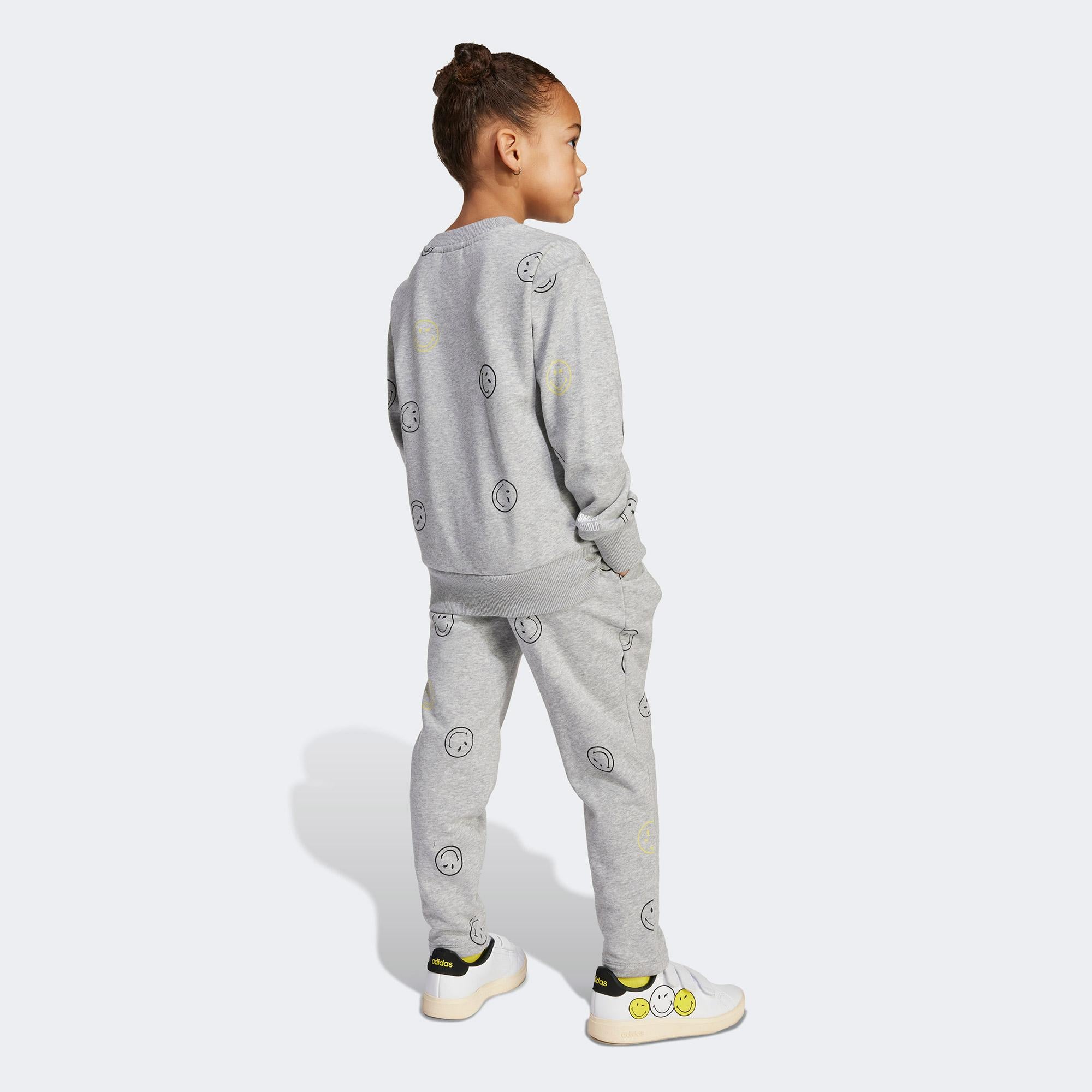 adidas X Smileyworld Çocuk Gri Eşofman Takımı