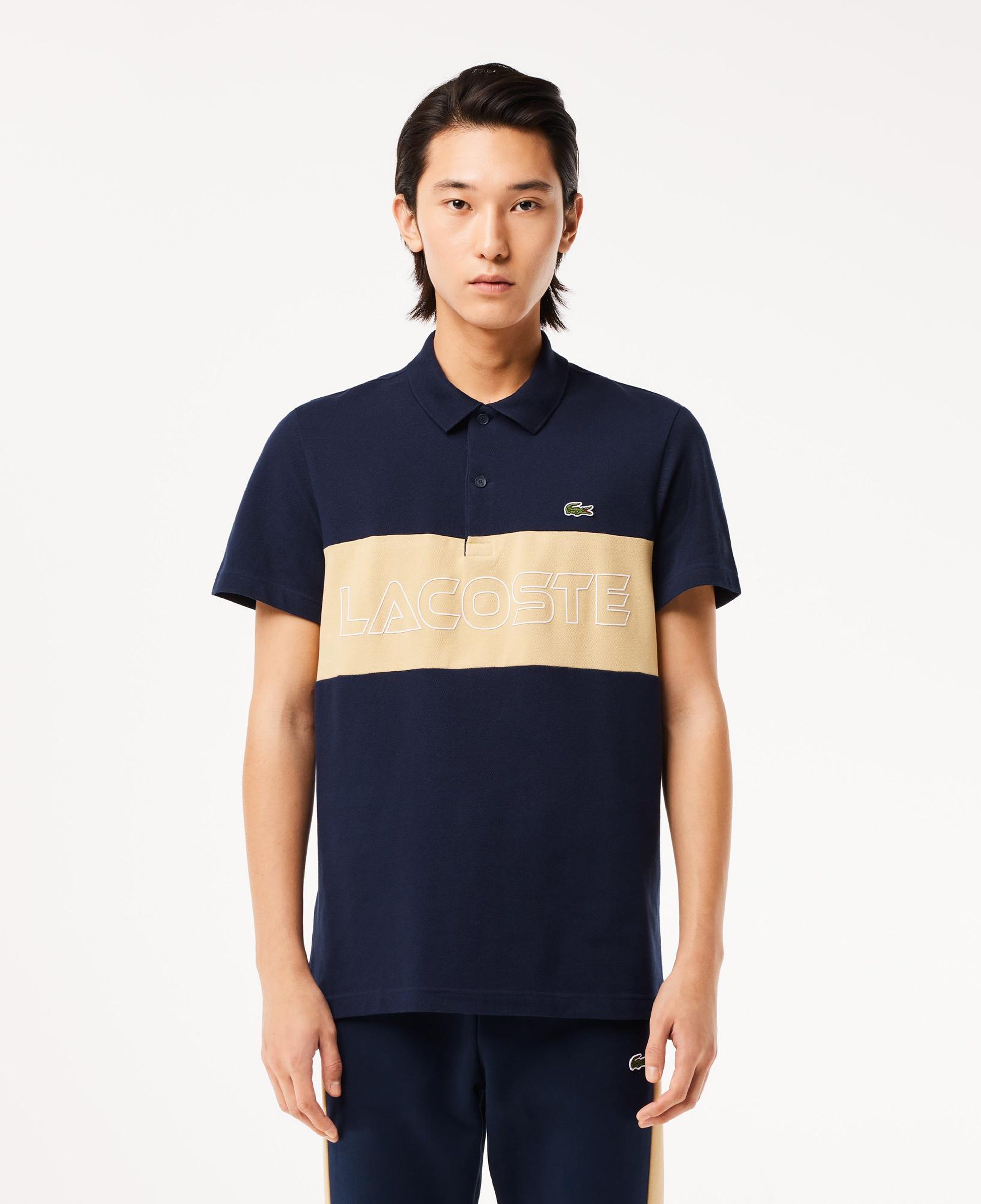 Erkek Regular Fit Renk bloklu Lacivert Polo