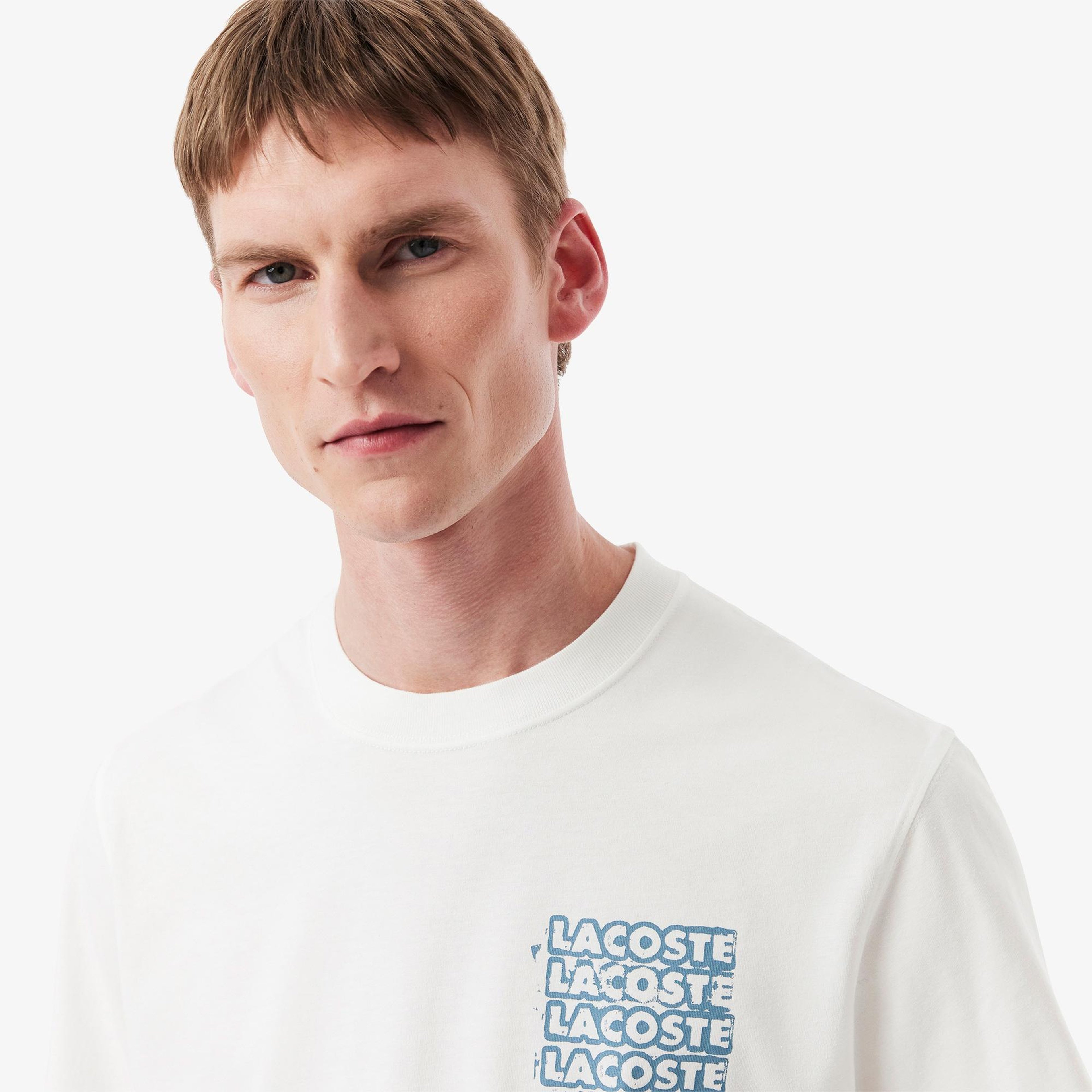 Lacoste Classic Fit Erkek Bej T-Shirt