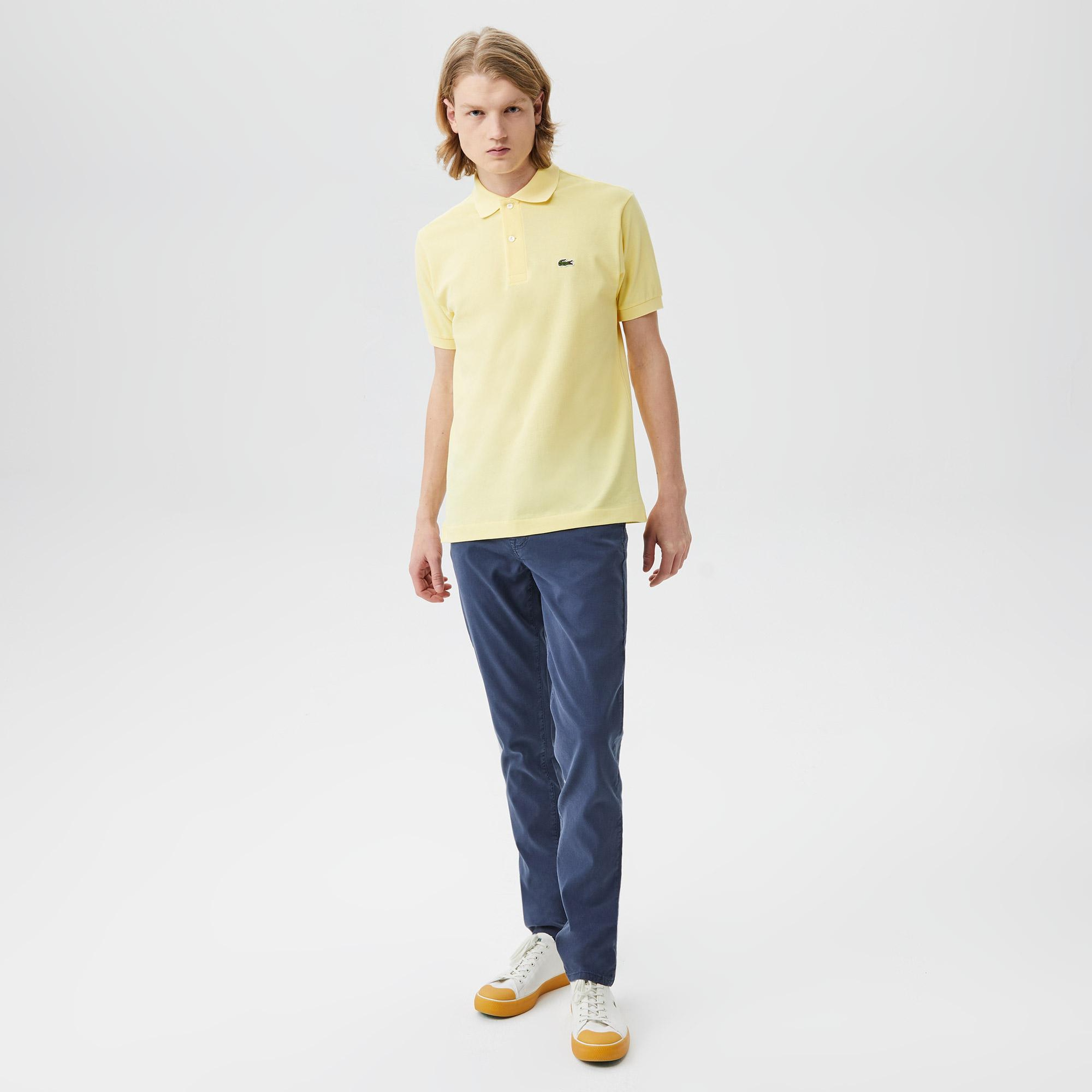 L.12.12 Erkek Classic Fit Sarı Polo