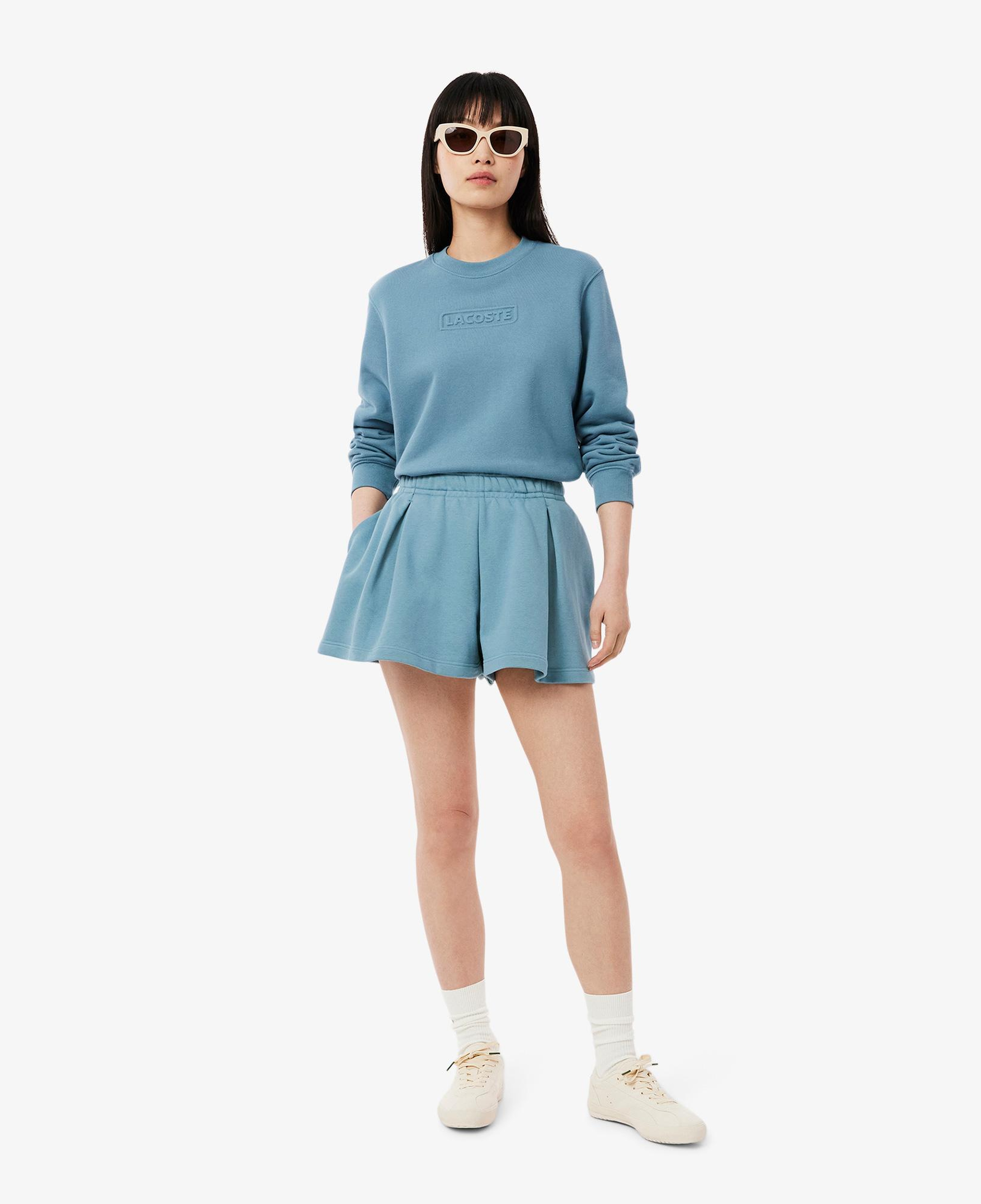 Lacoste Pleated Fleece Kadın Mavi Modal Karışımlı Şort