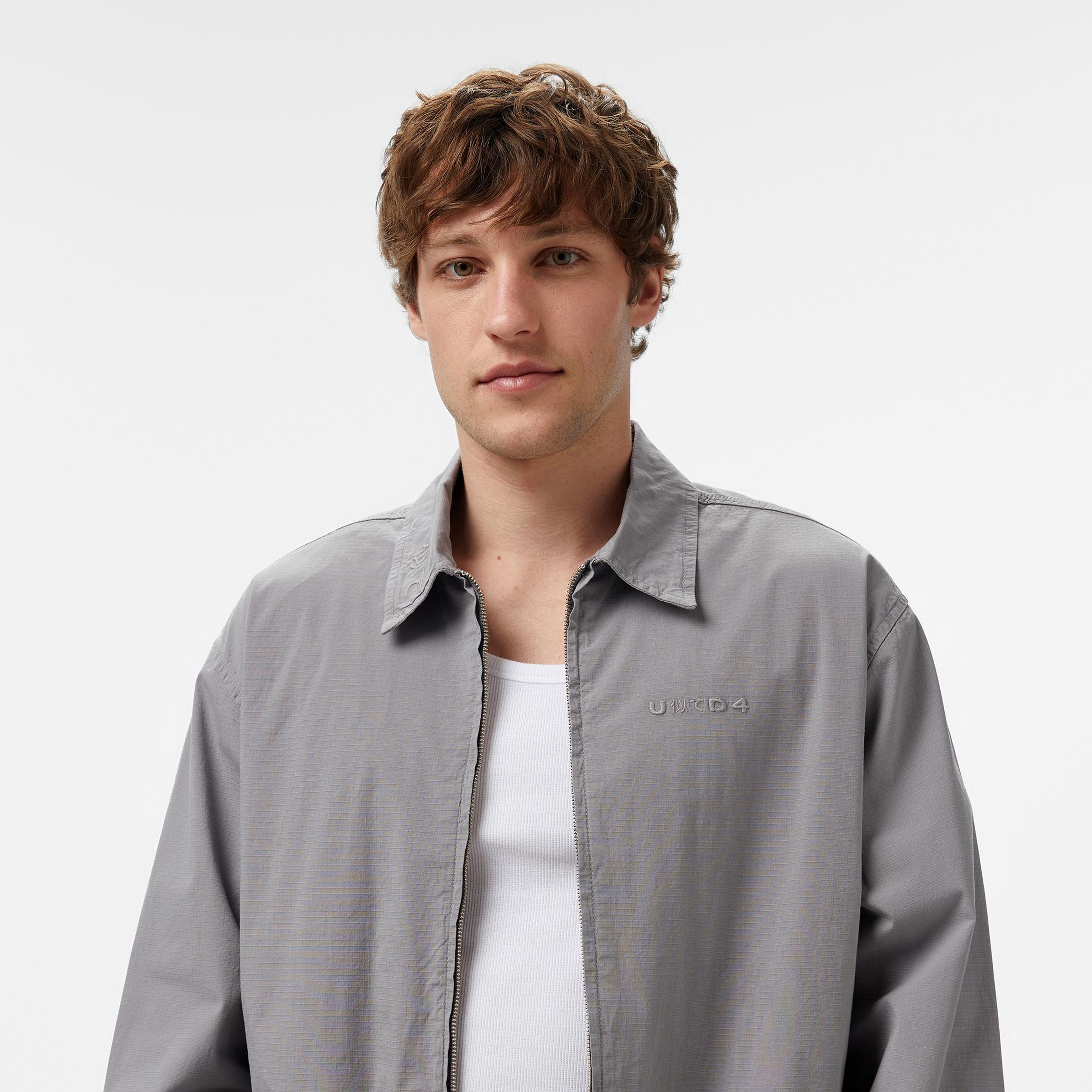 UNITED4 Oversize Erkek Gri Ceket