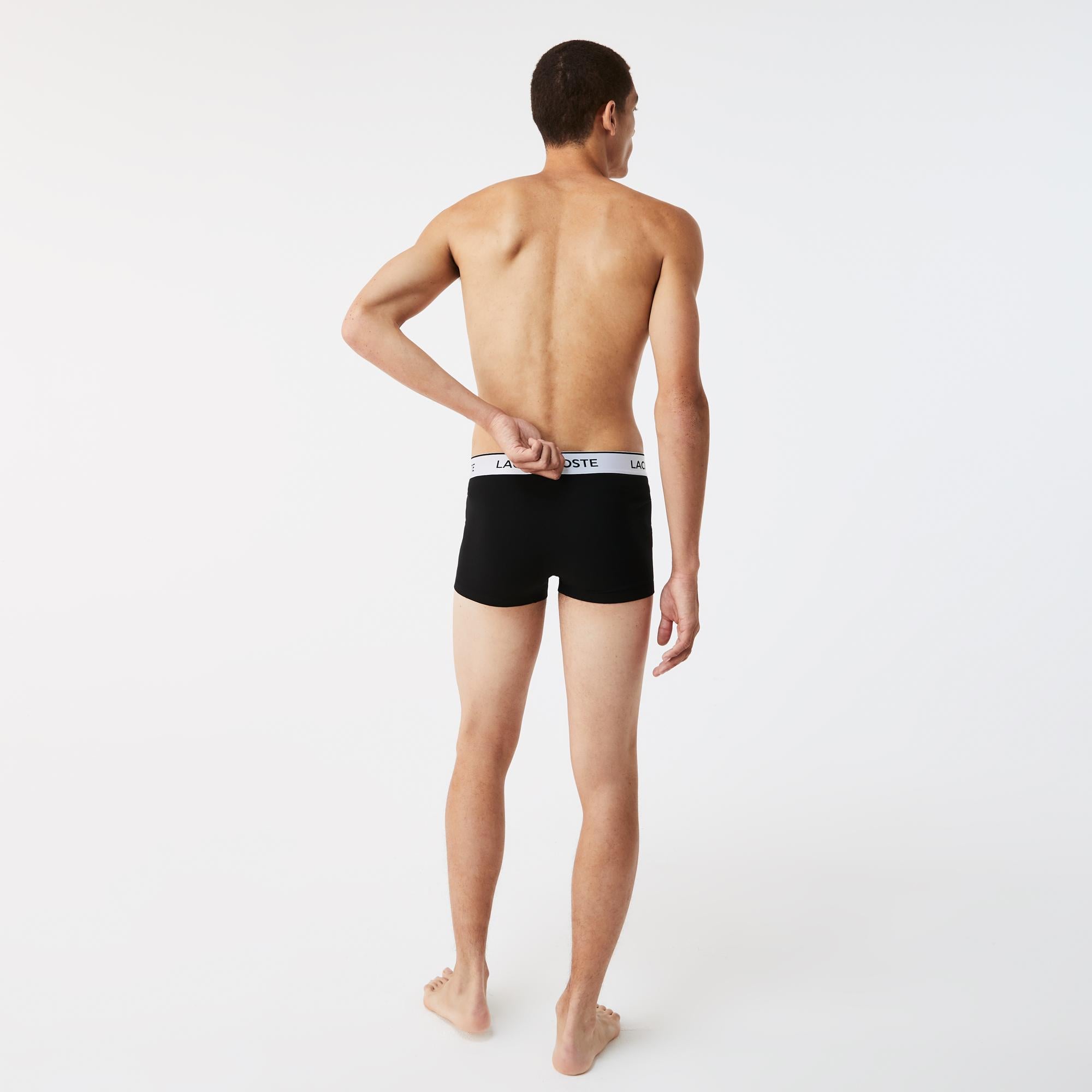 Lacoste Erkek 3'lü Siyah Boxer