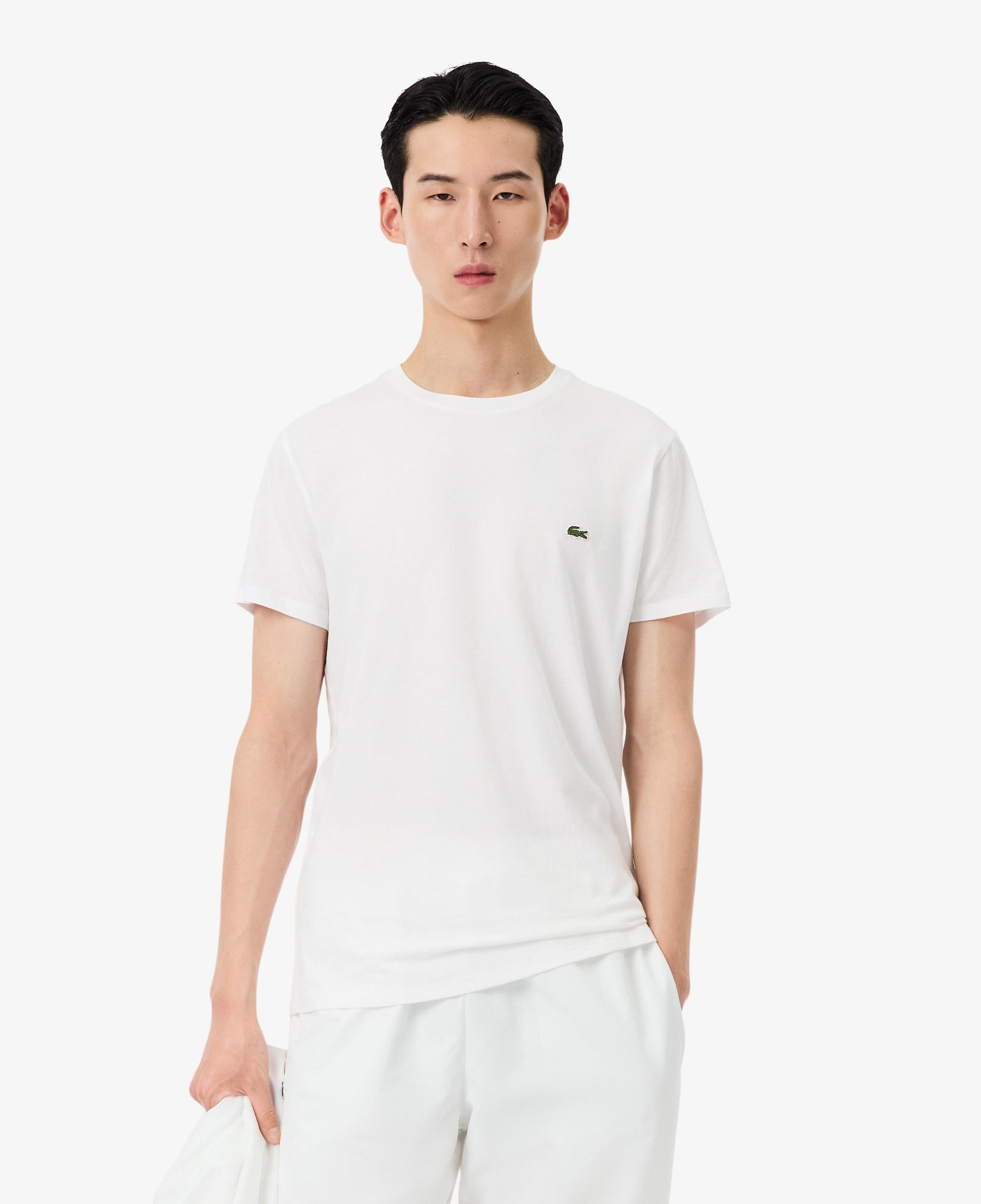 Lacoste Erkek Regular Fit Bisiklet Yaka Beyaz T-Shirt