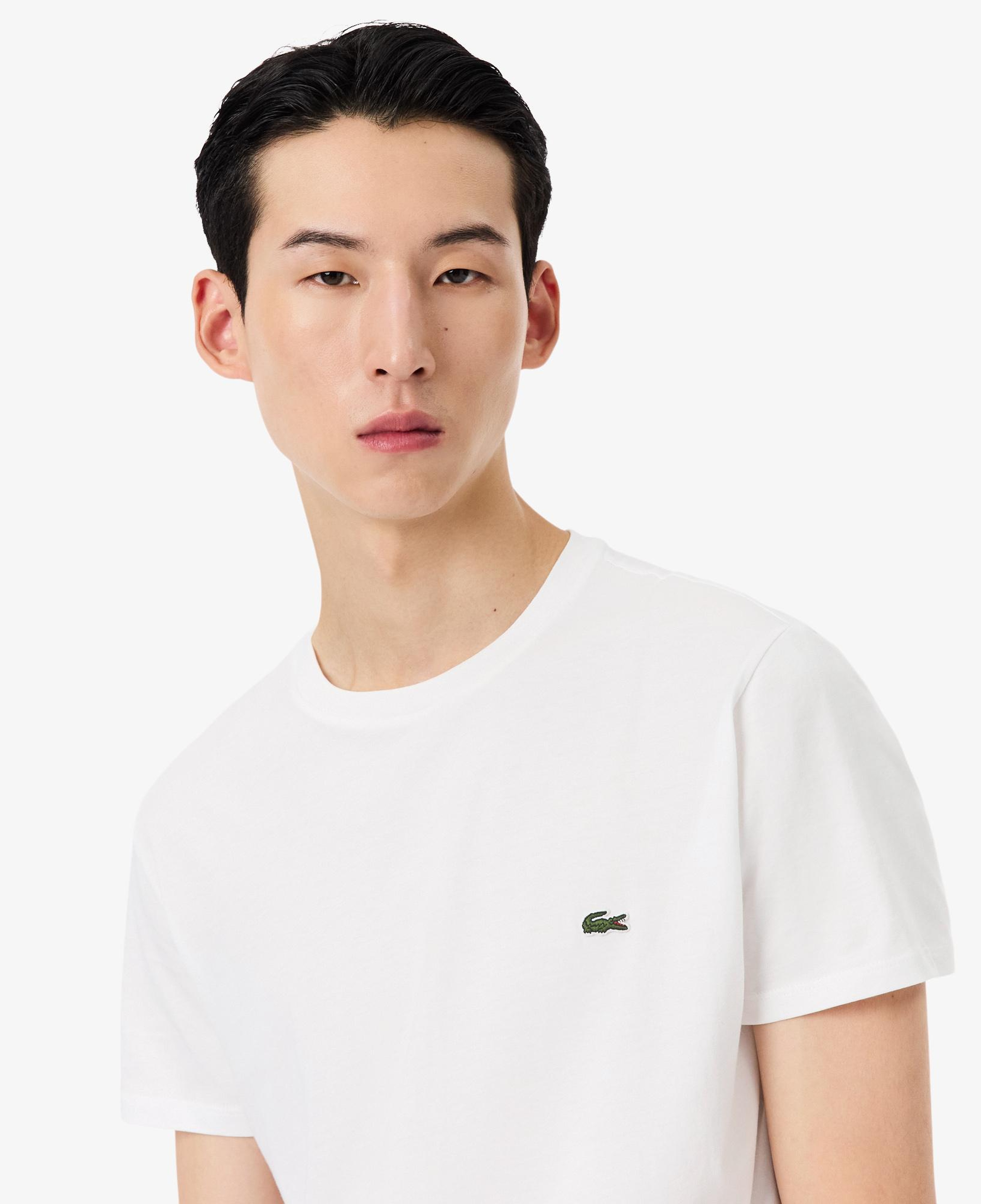Lacoste Erkek Regular Fit Bisiklet Yaka Beyaz T-Shirt