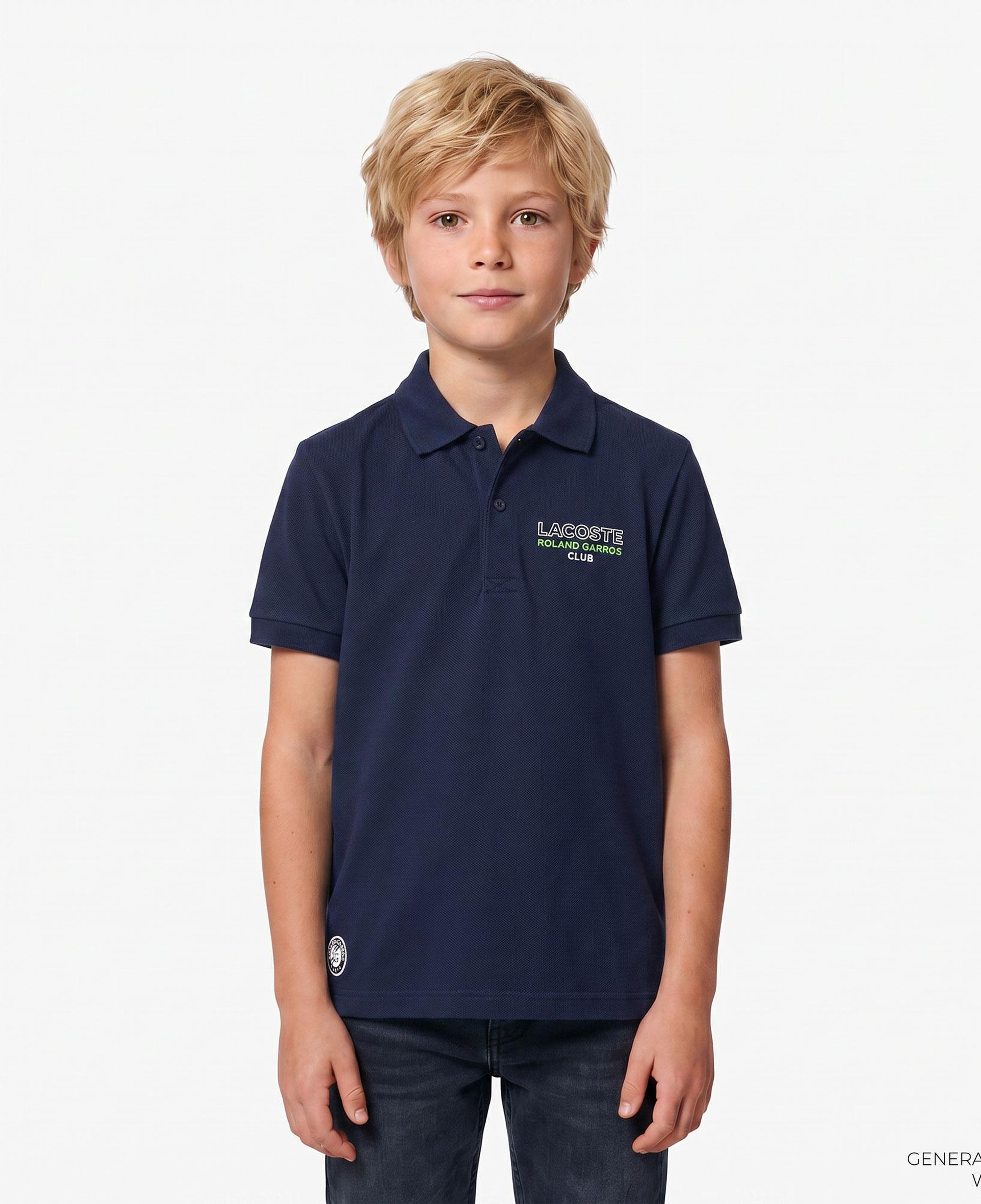Lacoste Rolland Garros Çocuk Baskılı Lacivert Polo