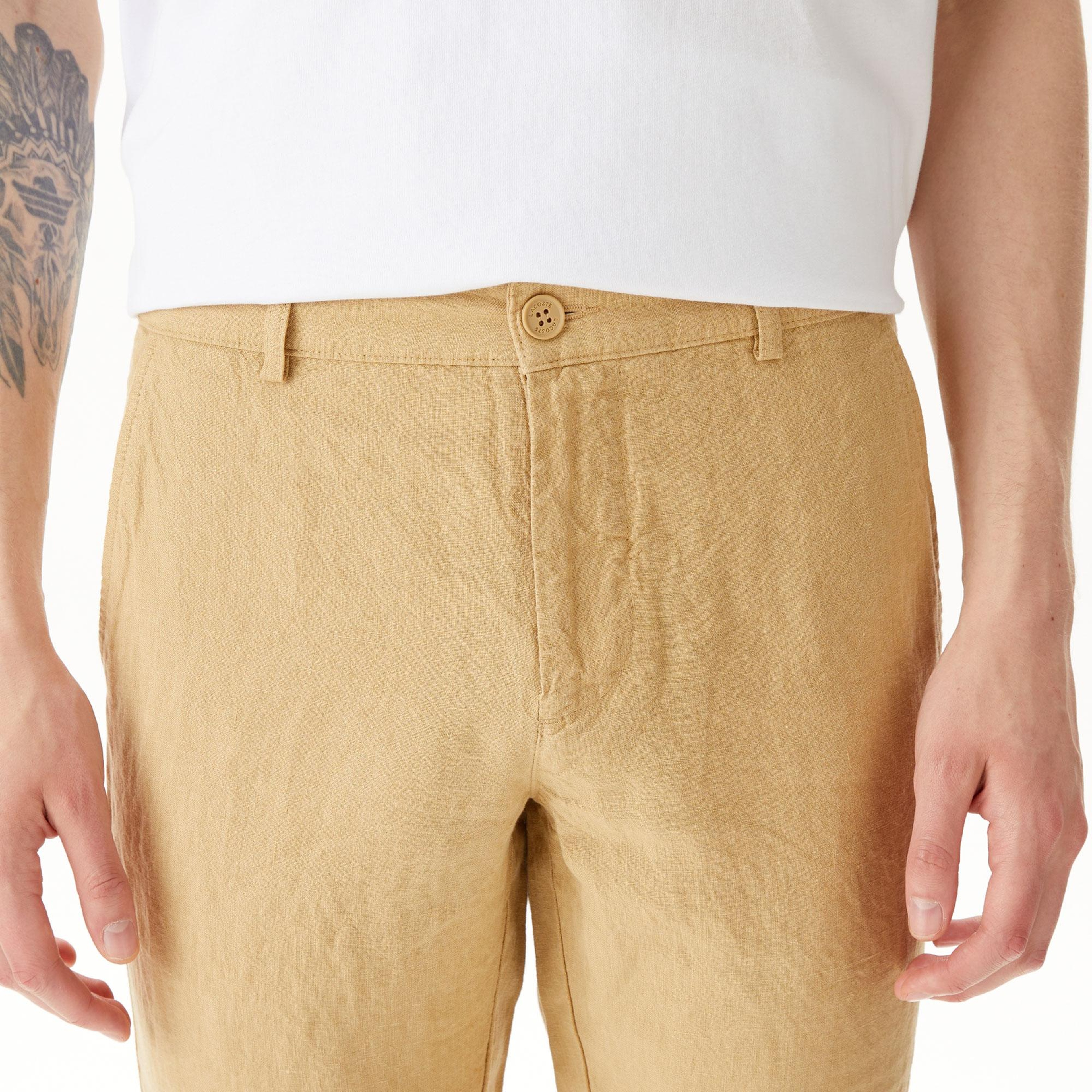 Erkek Slim Fit Chino Bej Pantolon