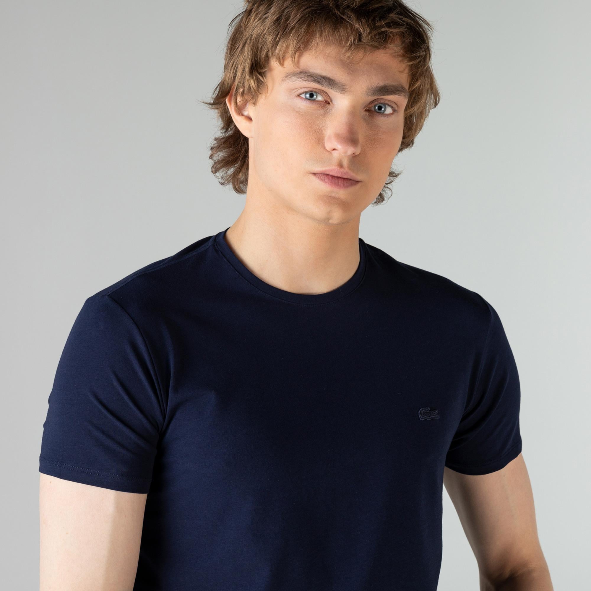 Lacoste Erkek Regular Fit Bisiklet Yaka Lacivert T-Shirt
