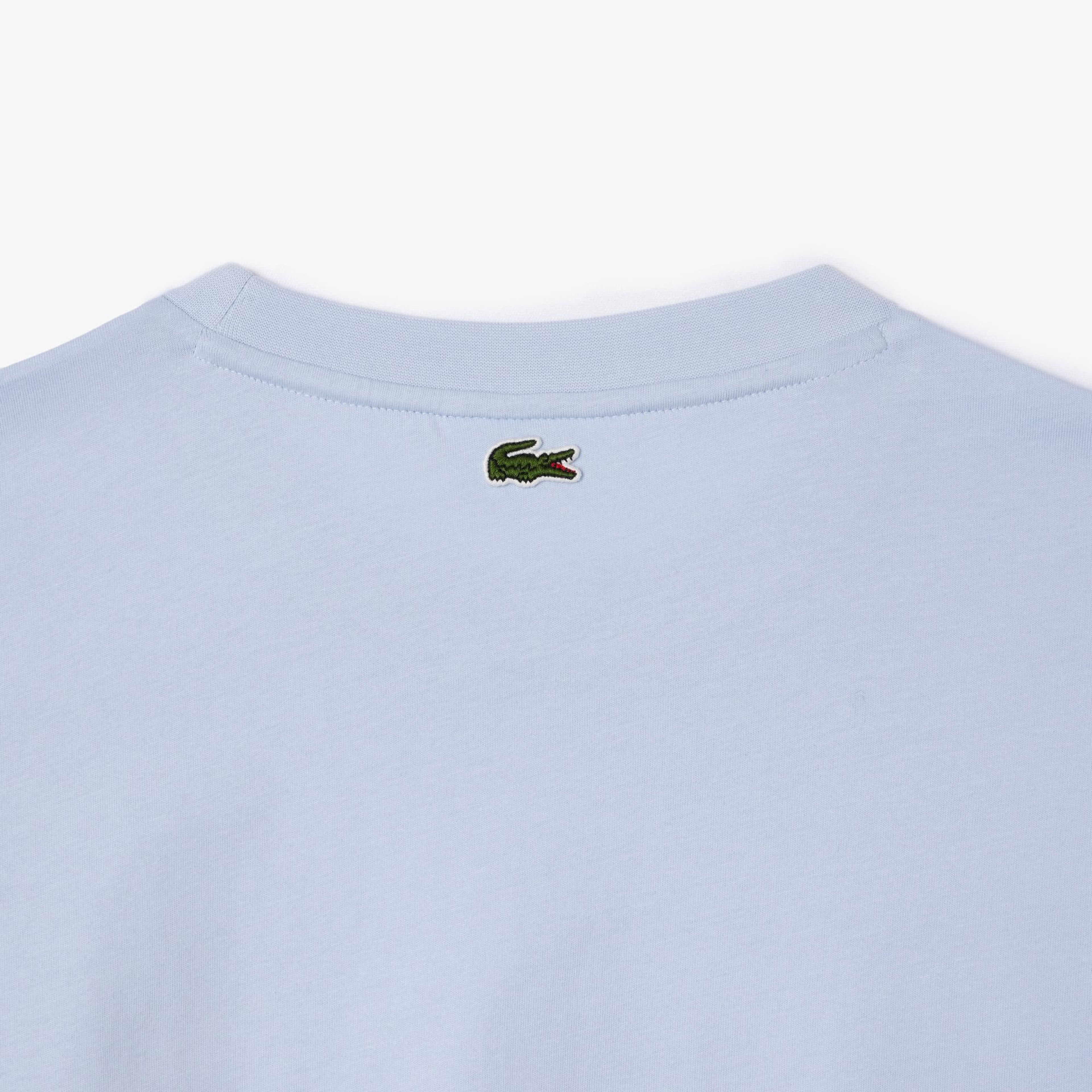 Kadın Relaxed Fit Bisiklet Yaka Mavi T-Shirt
