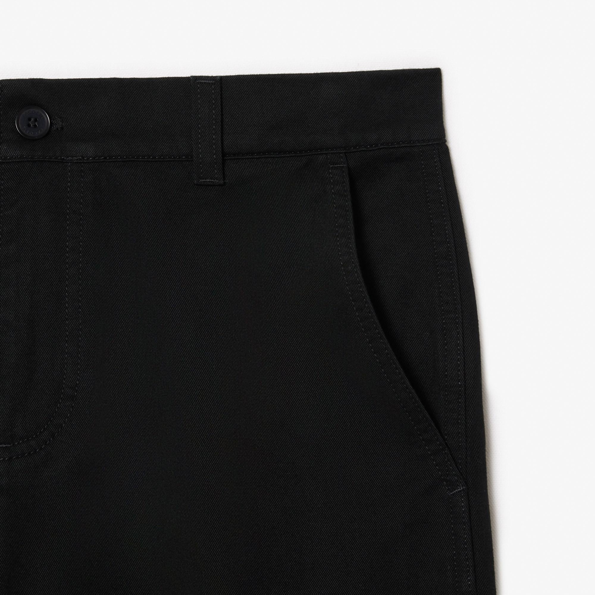 Erkek Straight Fit Chino Siyah Pantolon