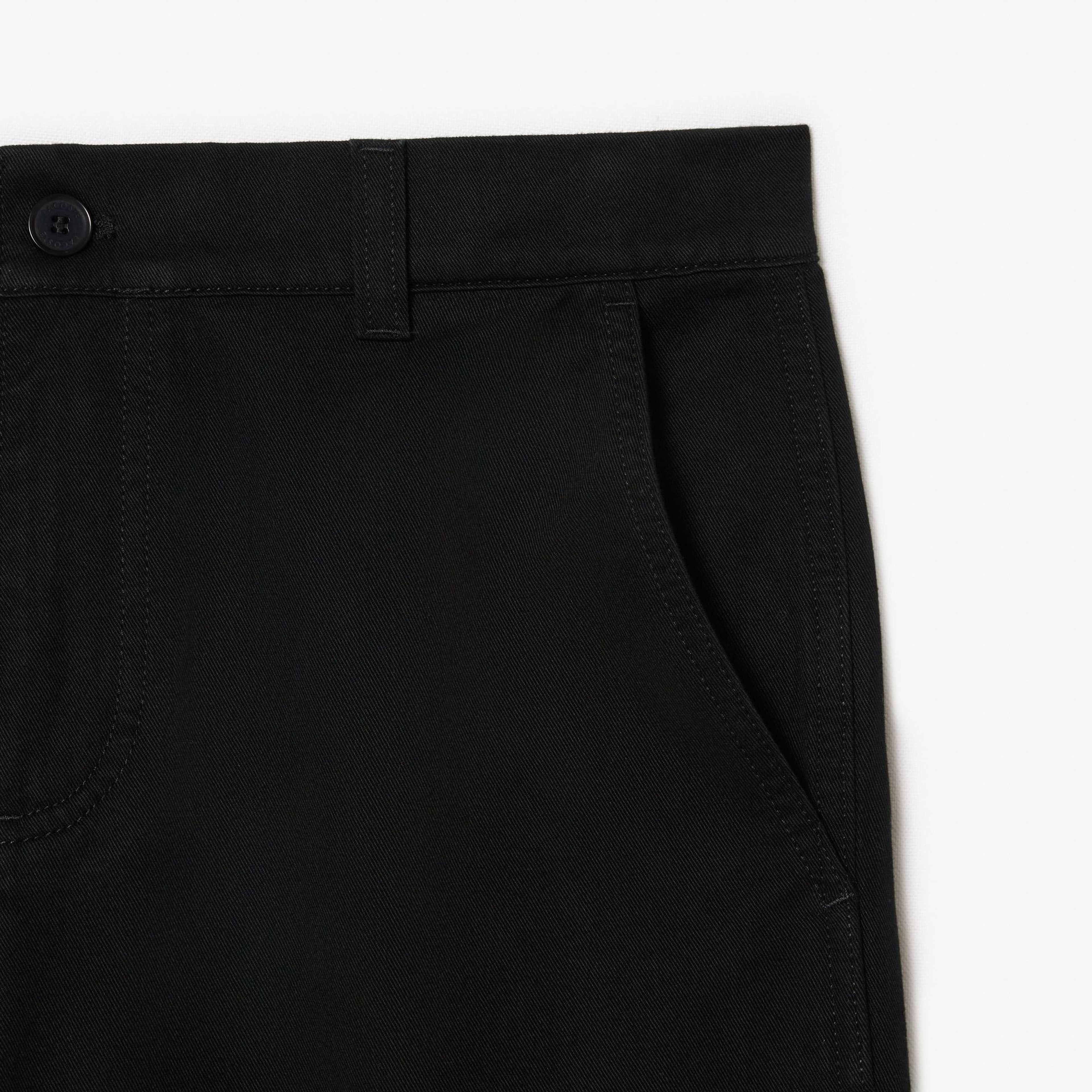 Erkek Straight Fit Chino Siyah Pantolon