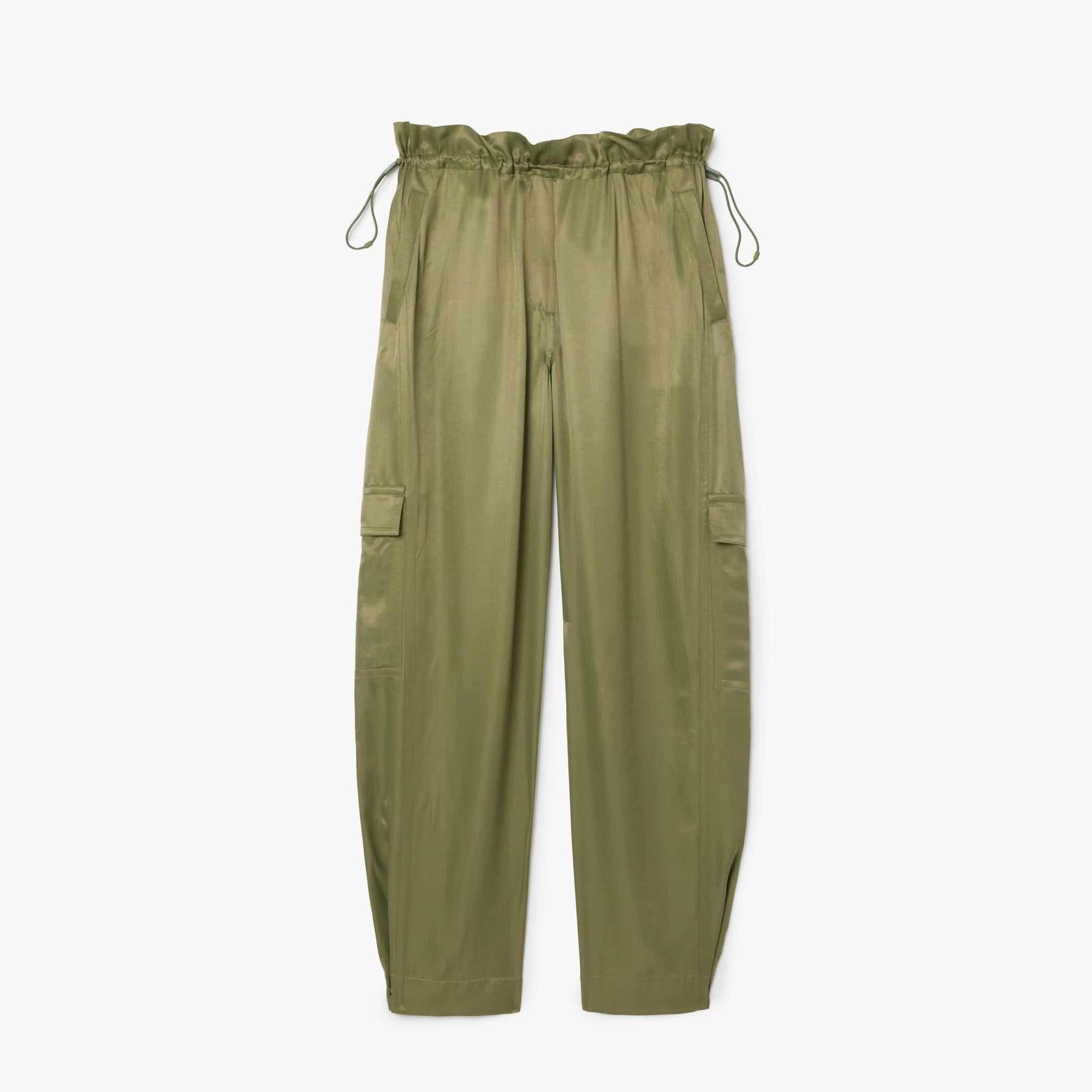 Kadın Oversize Fit Haki Kargo Pantolon