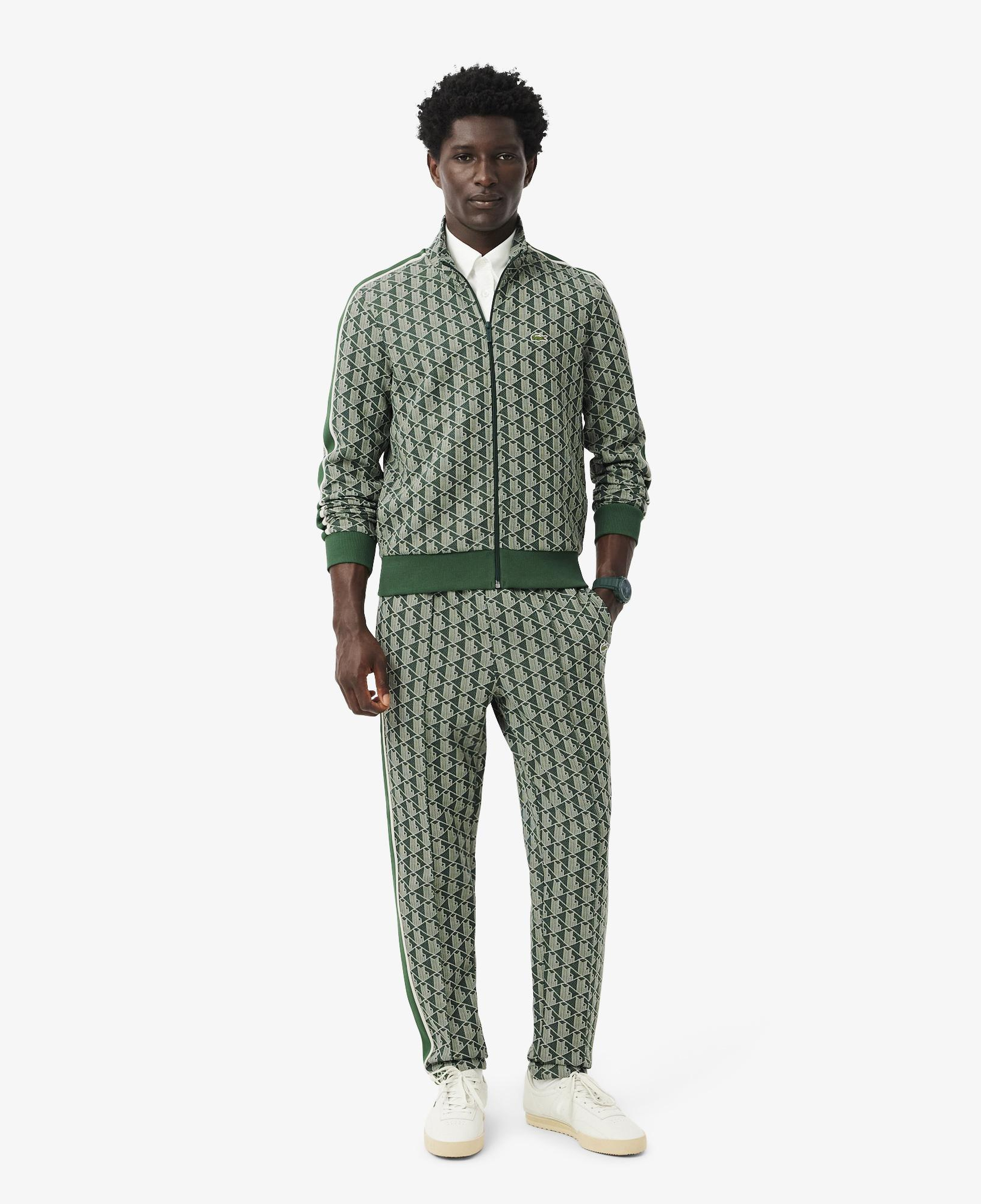 Paris Erkek Regular Fit Monogram Yeşil Eşofman Altı