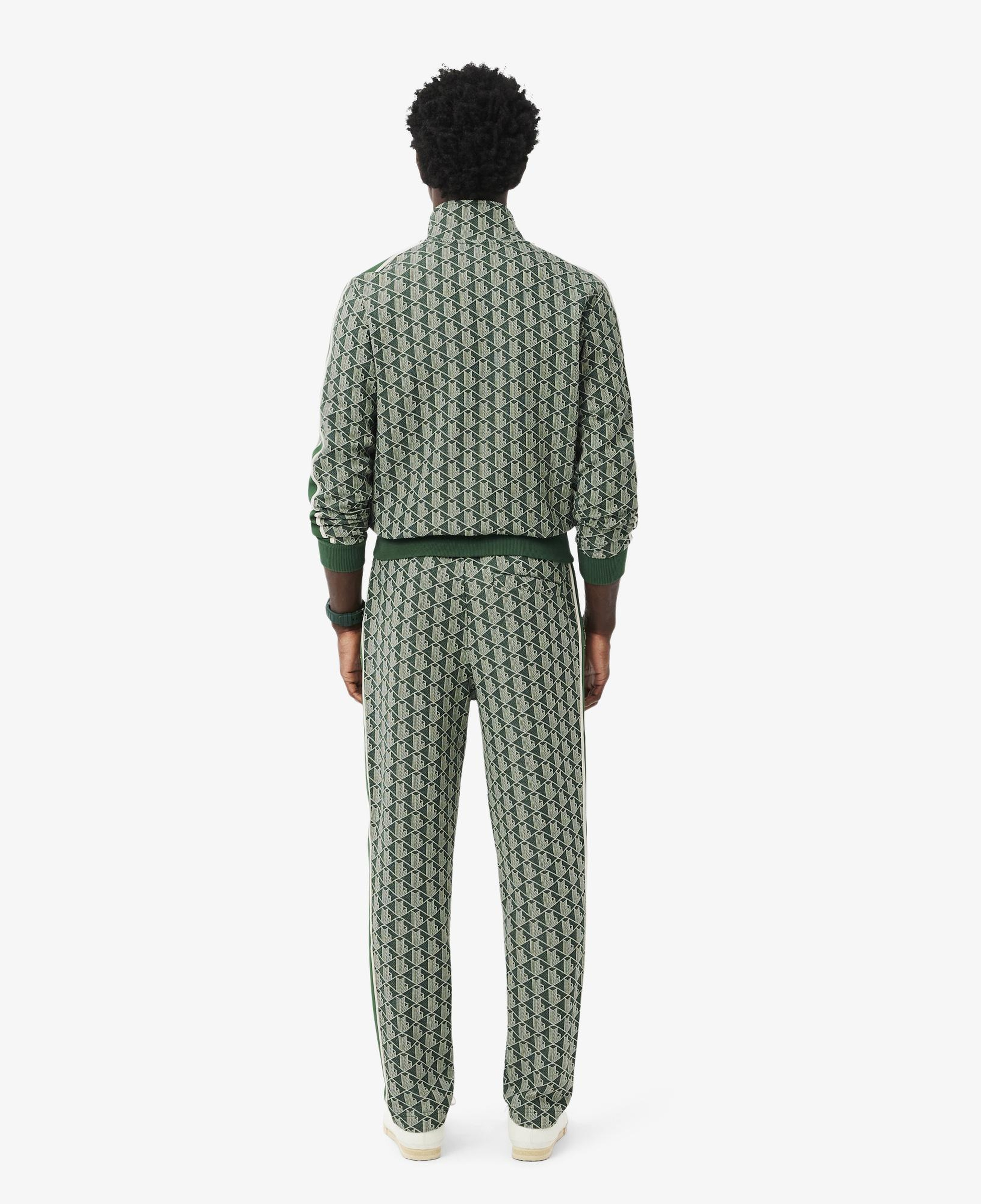 Paris Erkek Regular Fit Monogram Yeşil Eşofman Altı