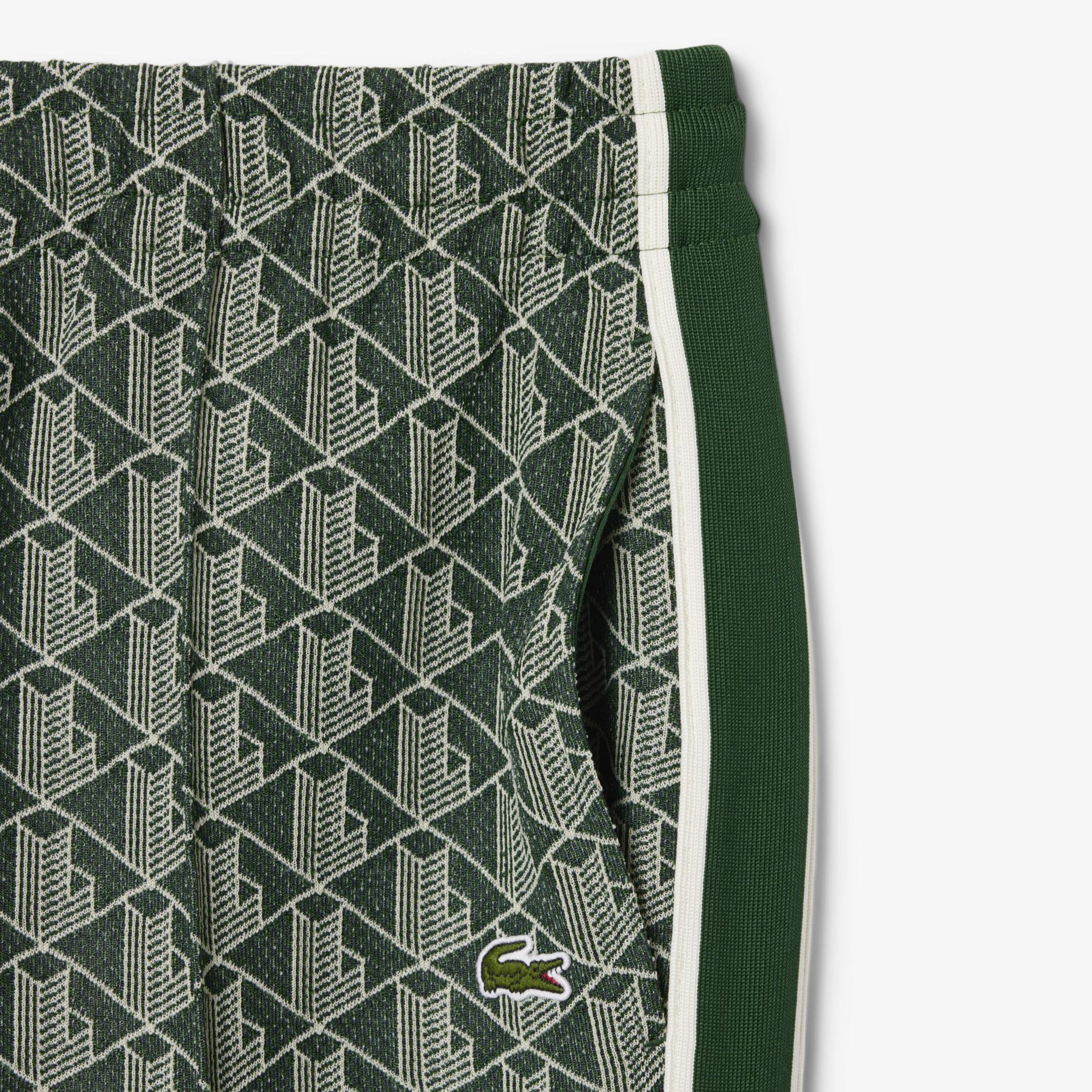 Paris Erkek Regular Fit Monogram Yeşil Eşofman Altı