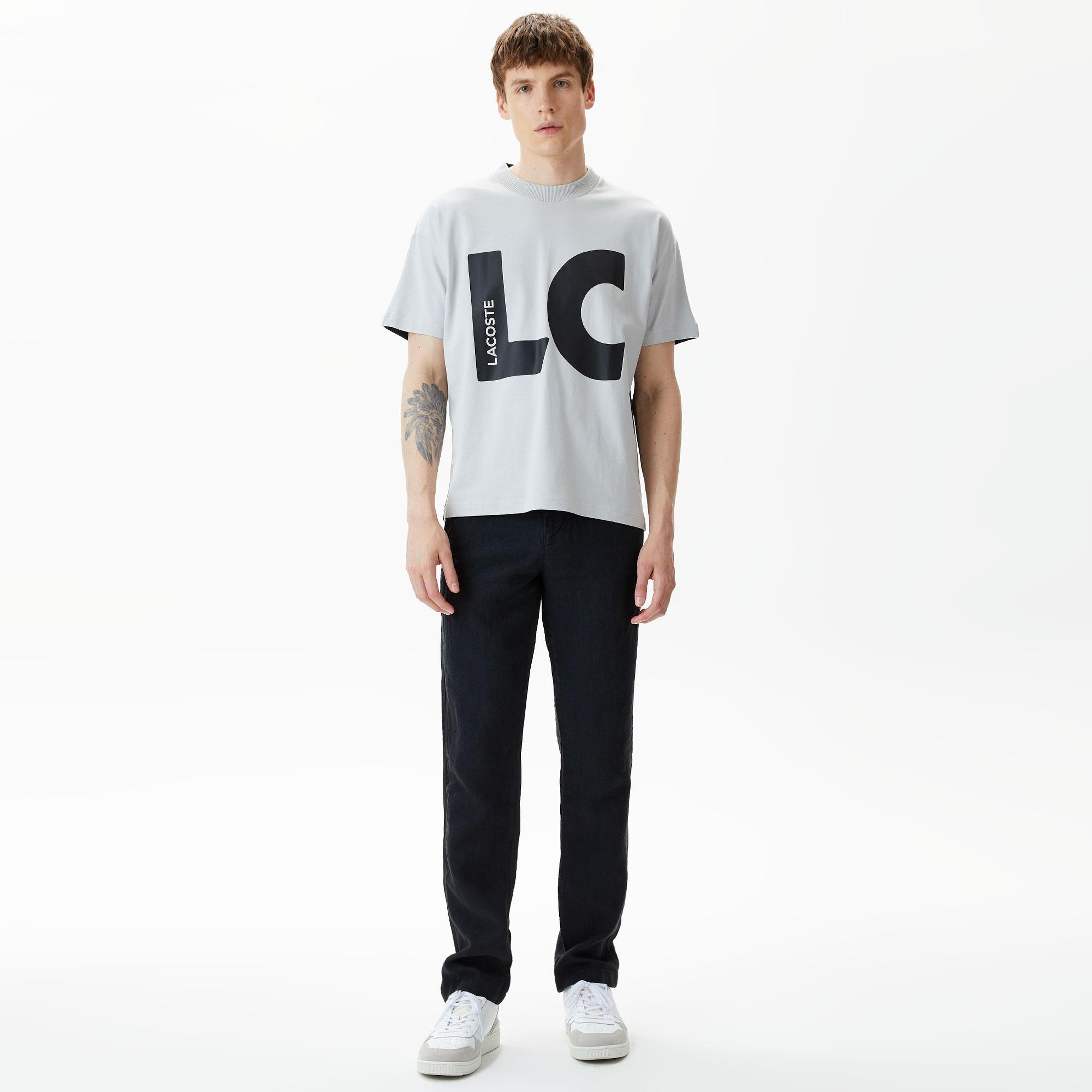 Erkek Slim Fit Chino Keten Siyah Pantolon