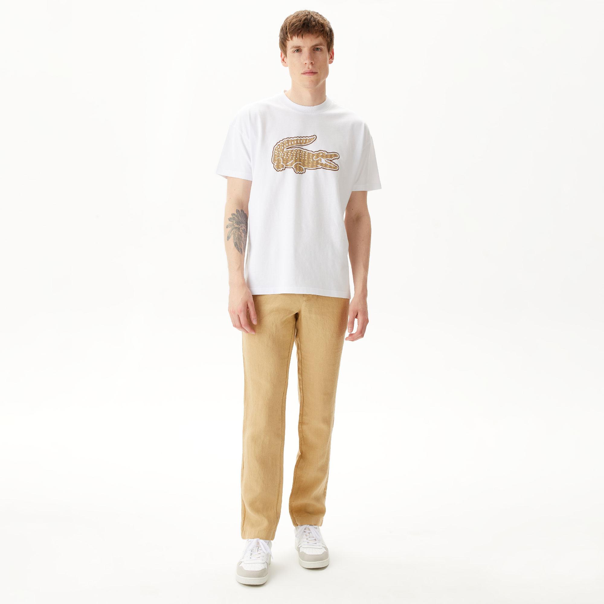 Erkek Slim Fit Chino Bej Pantolon