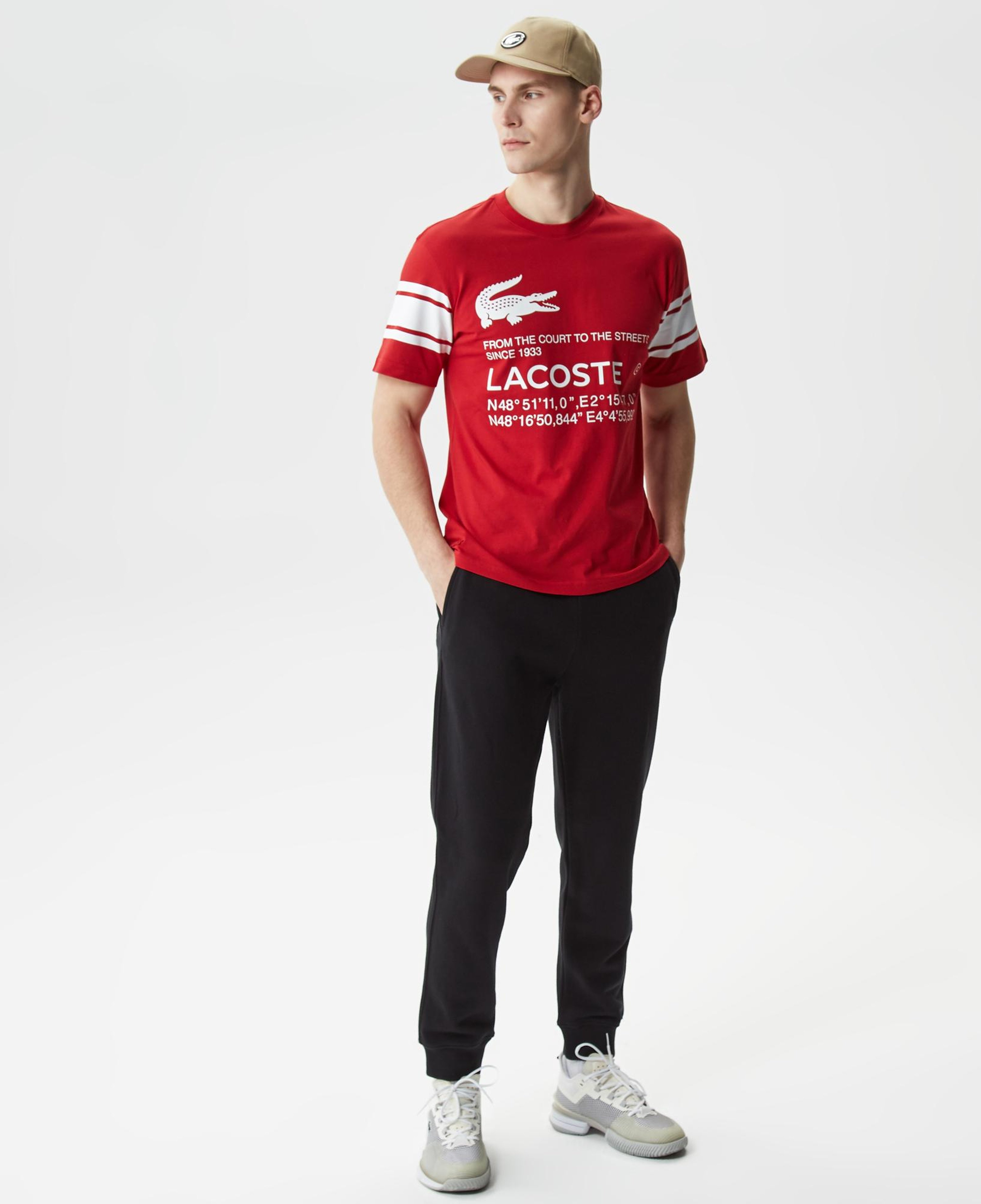 Active Erkek Relaxed Fit Bisiklet Yaka Baskılı Kırmızı T-Shirt