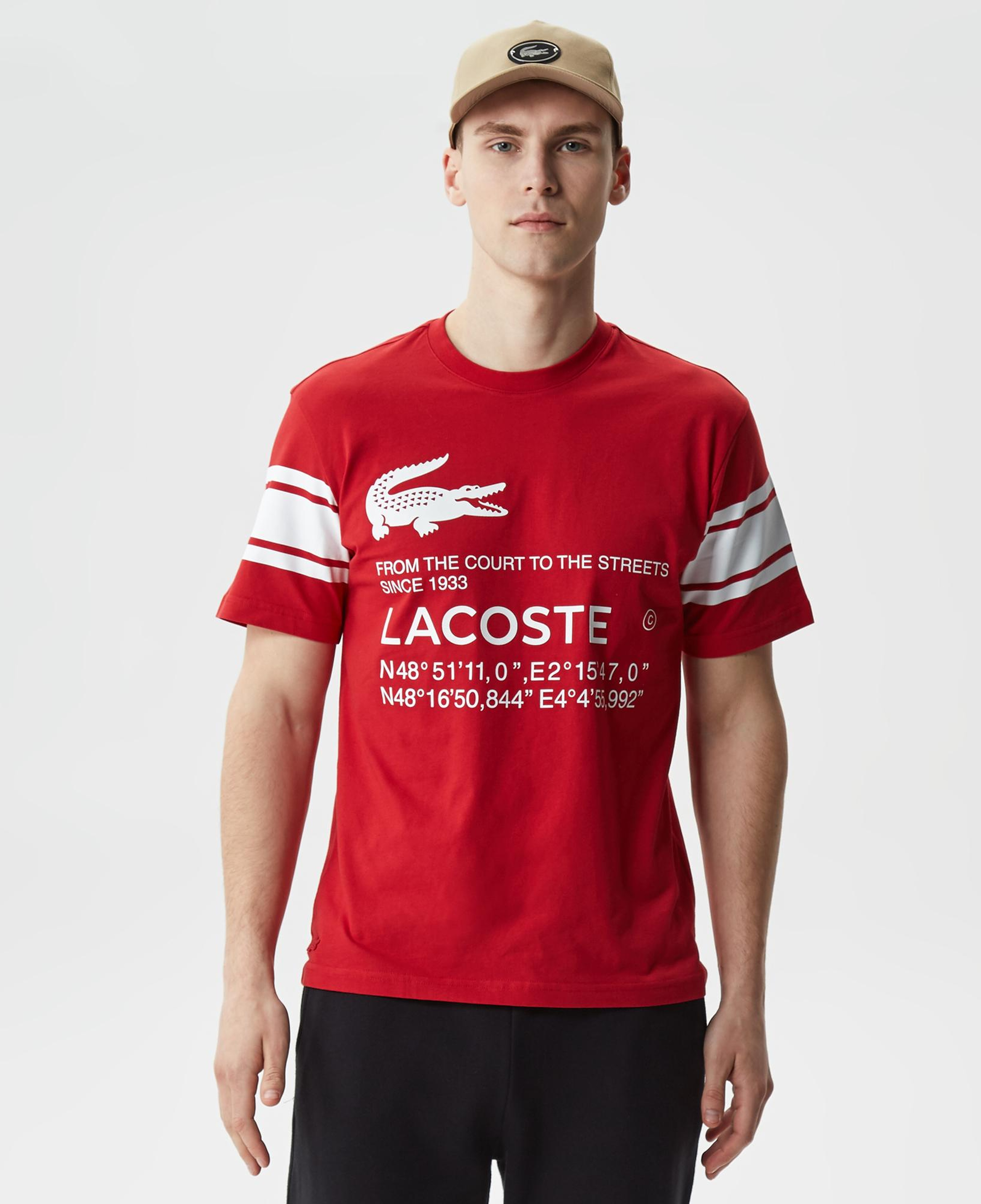 Active Erkek Relaxed Fit Bisiklet Yaka Baskılı Kırmızı T-Shirt
