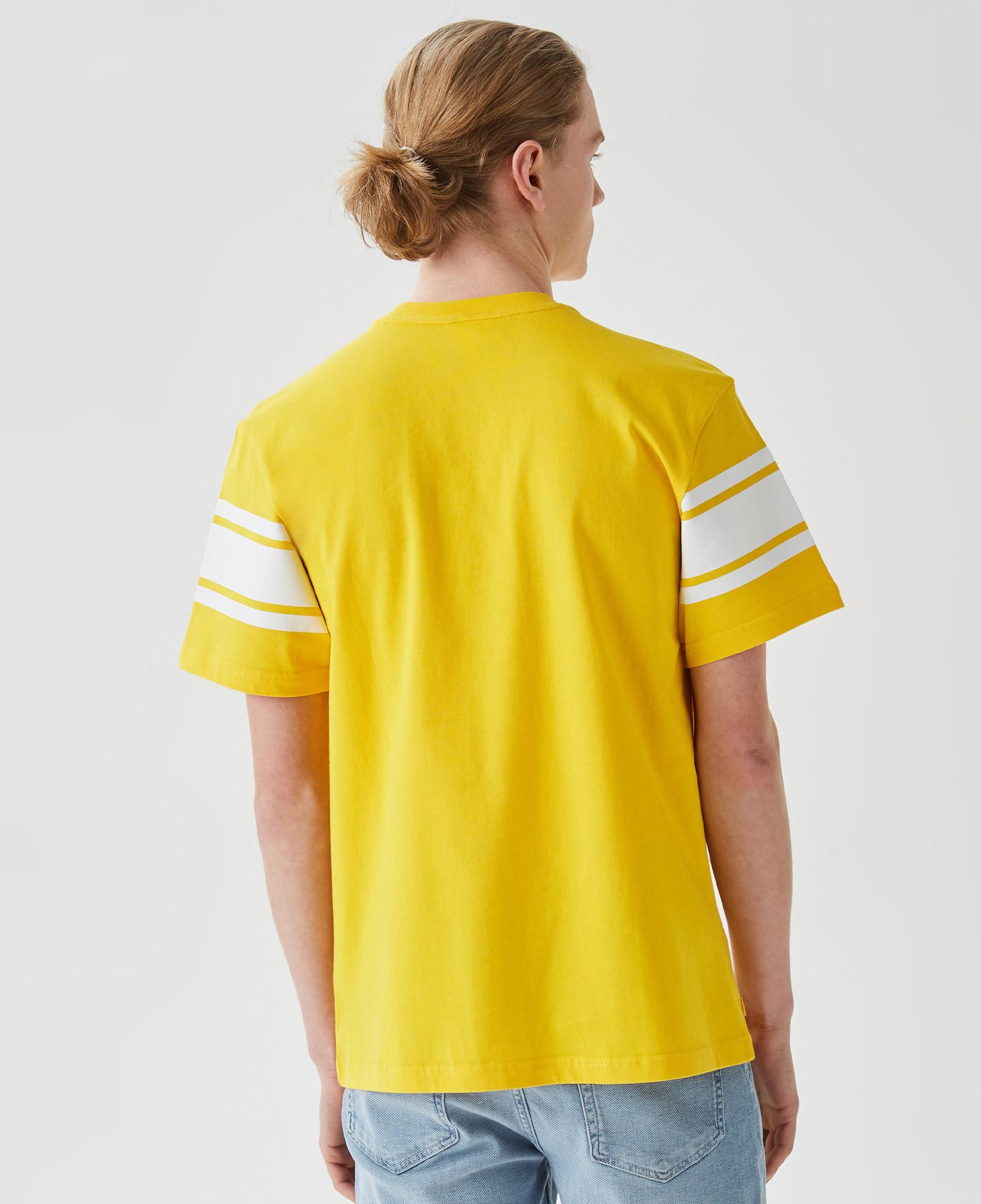 Active Erkek Relaxed Fit Bisiklet Yaka Baskılı Sarı T-Shirt