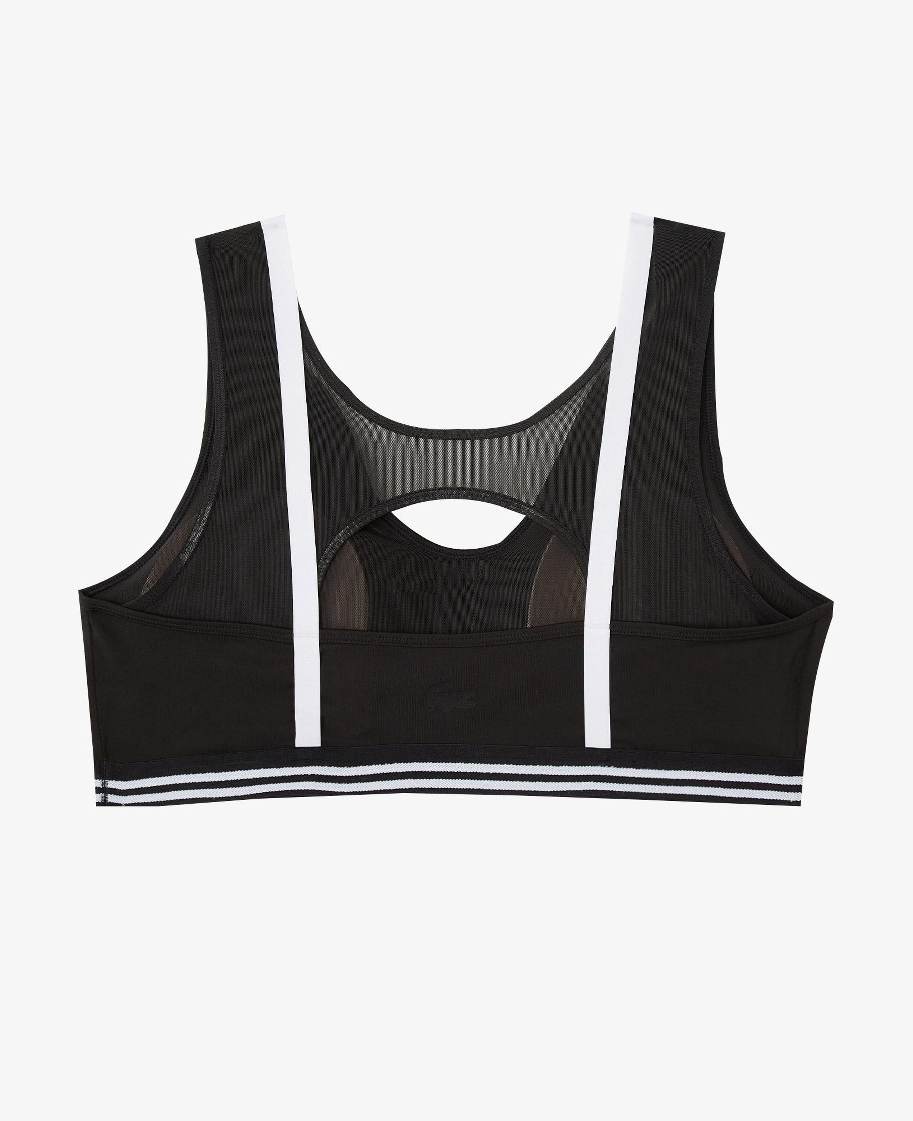 Lacoste SPORT Kadın V Yaka Siyah Crop Top