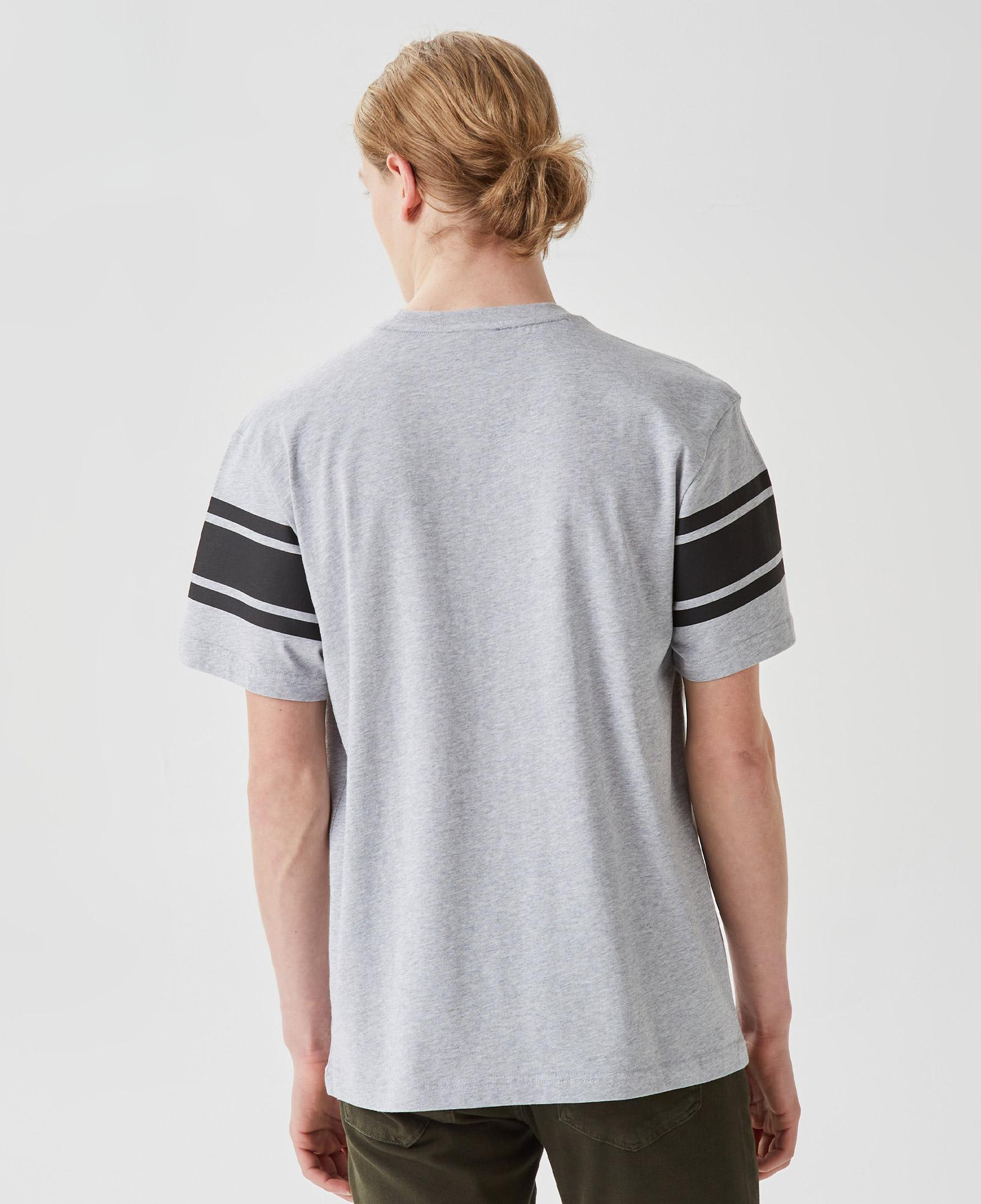 Active Erkek Relaxed Fit Bisiklet Yaka Baskılı Gri T-Shirt