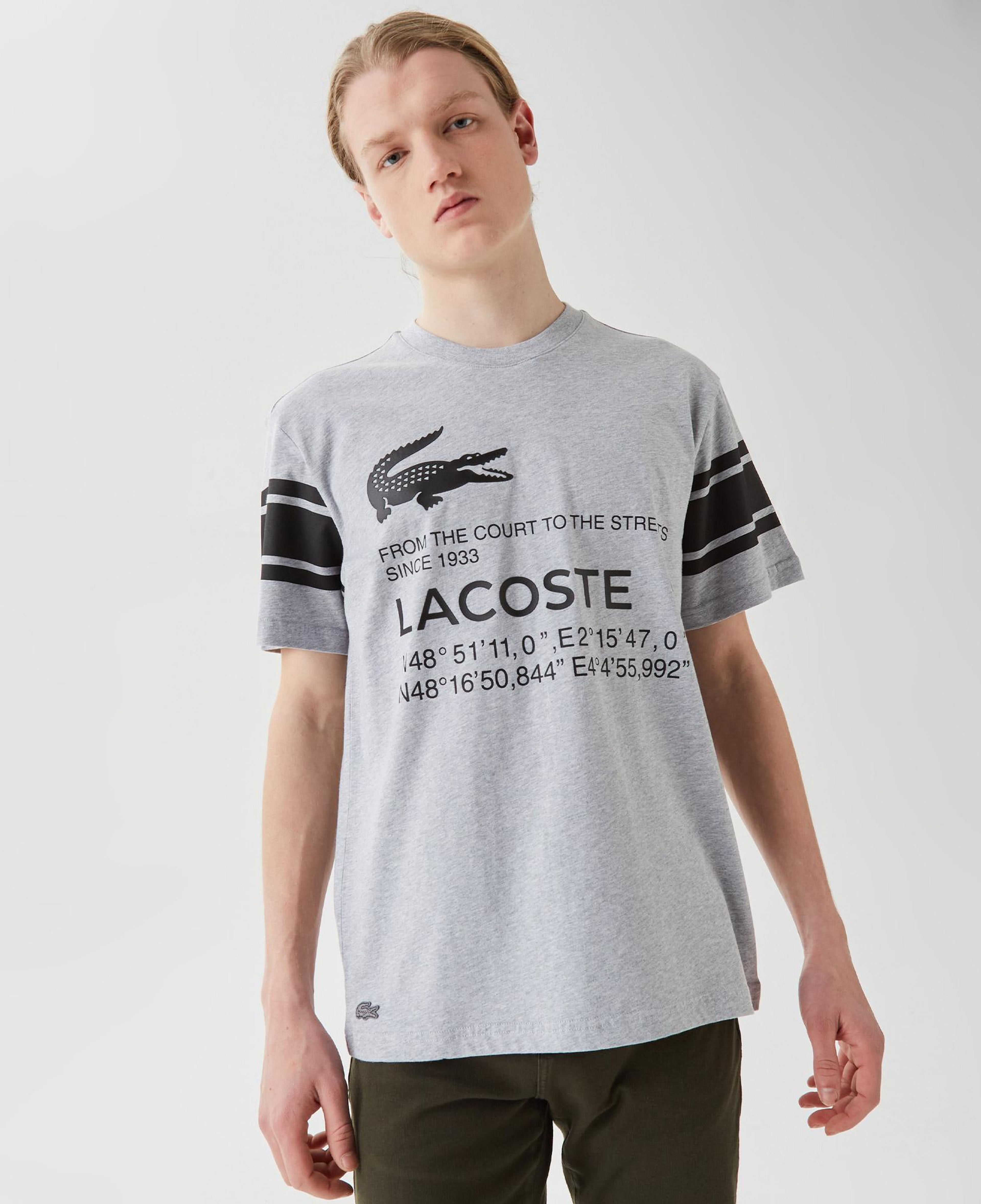 Active Erkek Relaxed Fit Bisiklet Yaka Baskılı Gri T-Shirt