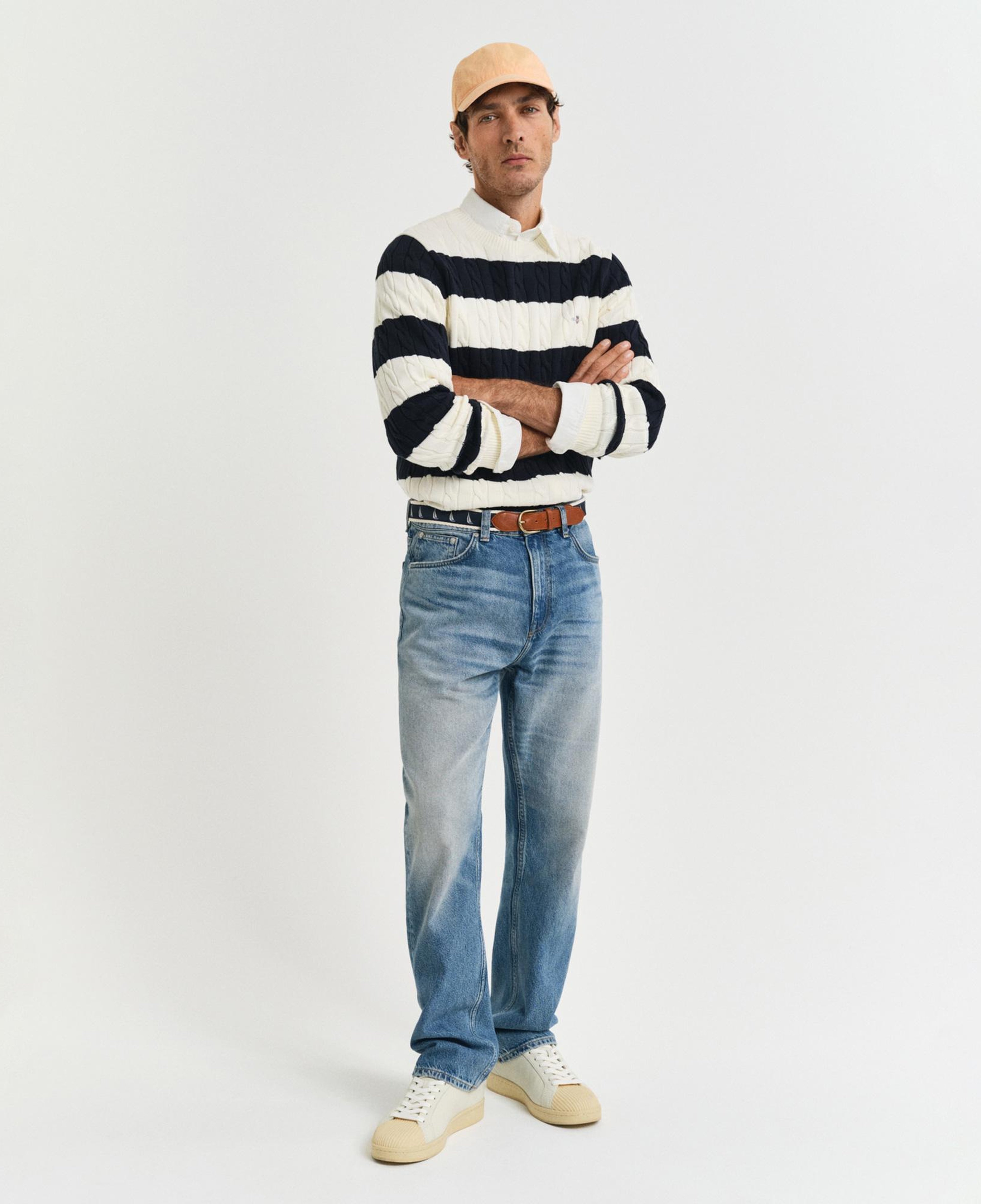 GANT Erkek Mavi Straight Fit Jean Pantolon