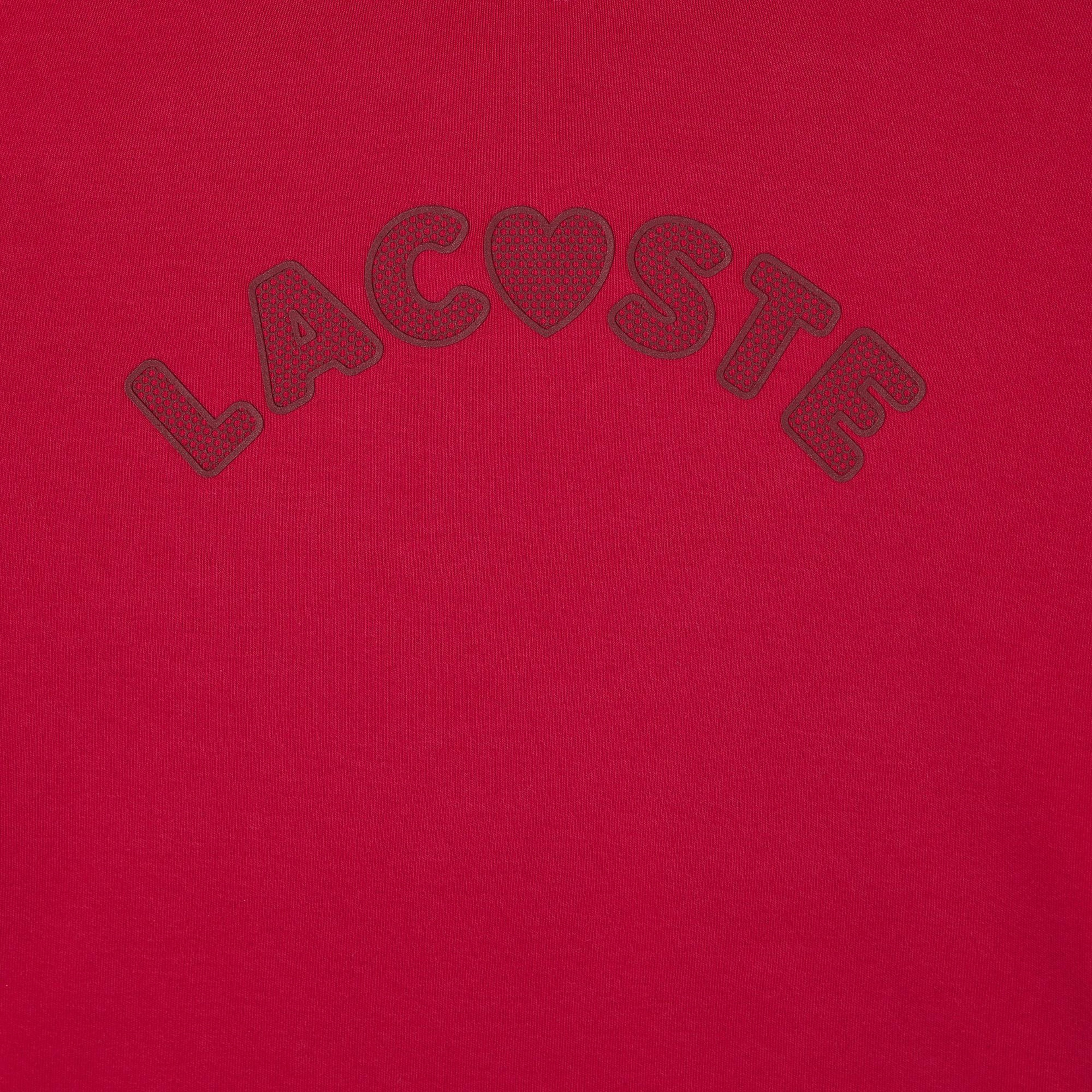 Lacoste Çocuk Uzun Kollu Bisiklet Yaka Baskılı Pembe T-Shirt
