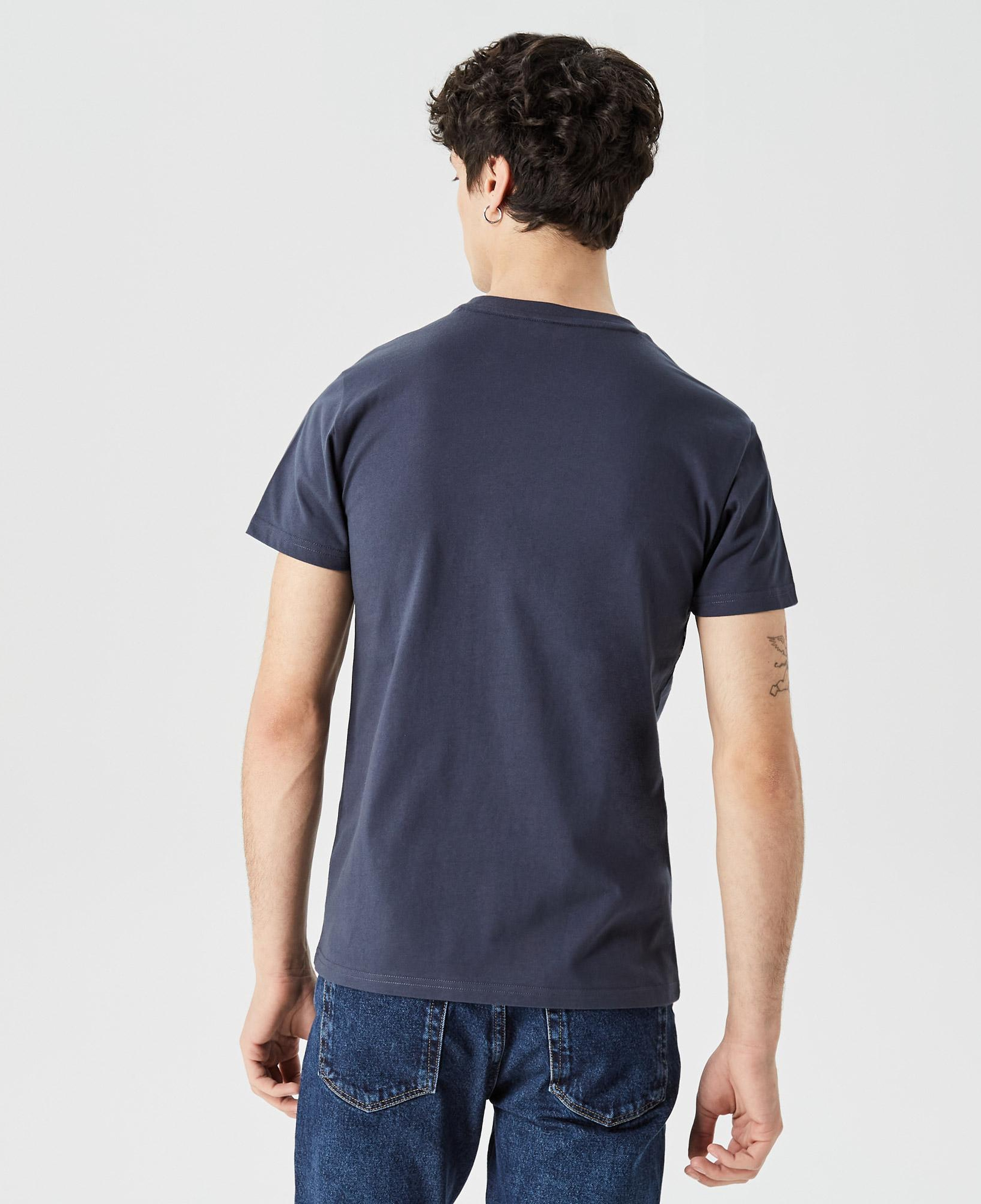 Erkek Regular Fit Bisiklet Yaka Baskılı Lacivert T-Shirt