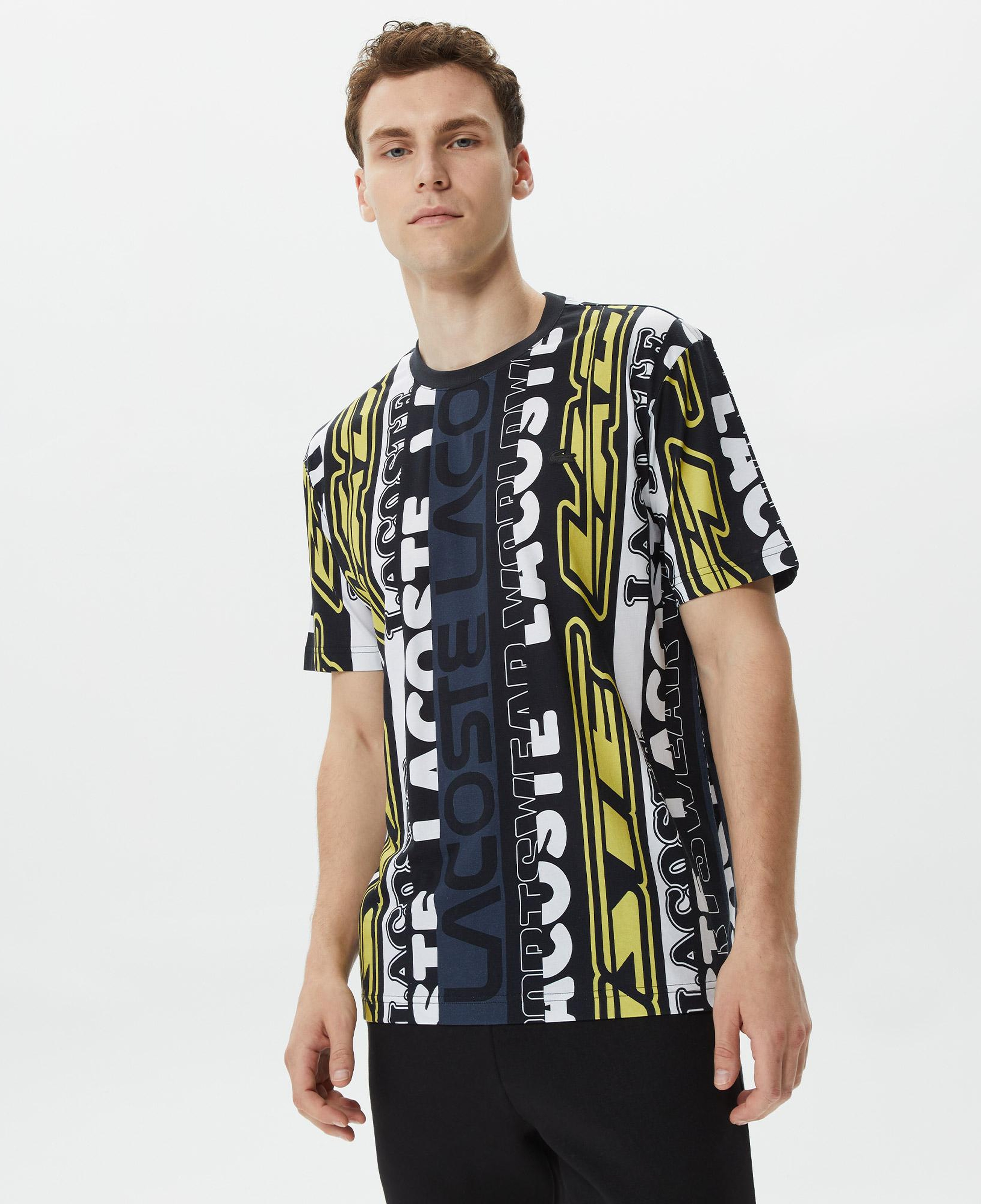 Erkek Regular Fit Bisiklet Yaka Baskılı Siyah T-Shirt