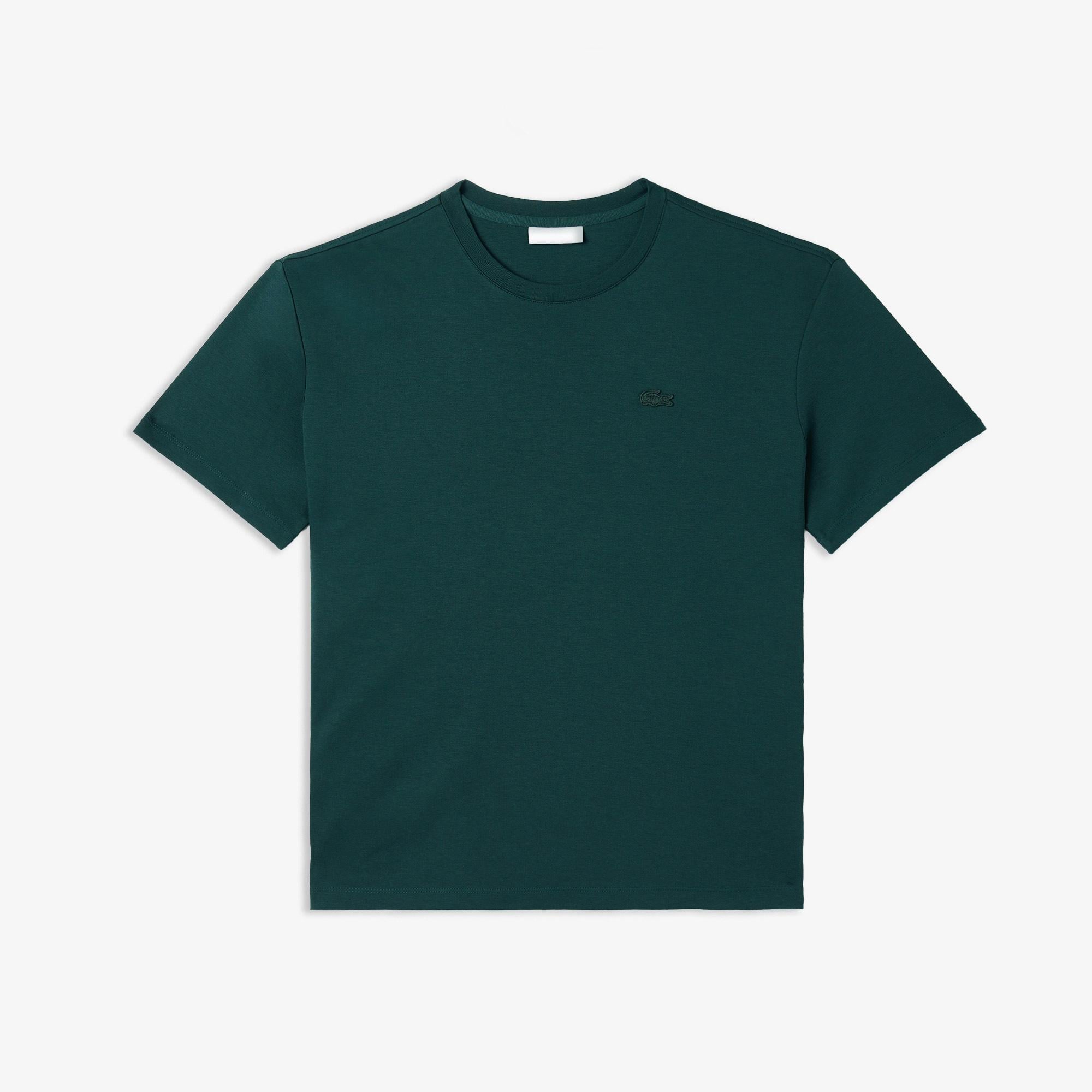 Kadın Relaxed Fit Bisiklet Yaka Koyu Yeşil T-Shirt