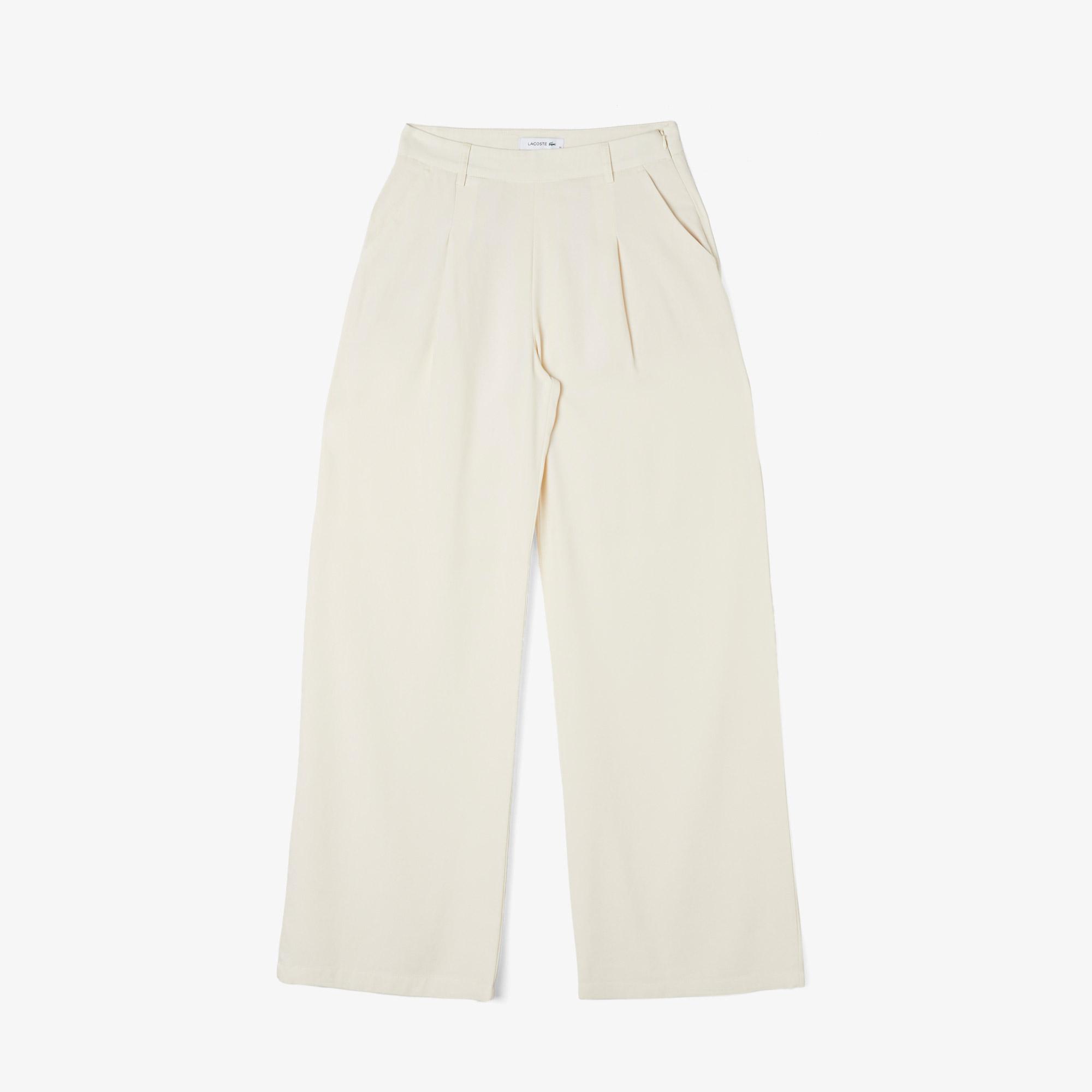 Kadın Relaxed Fit Beyaz Pantolon
