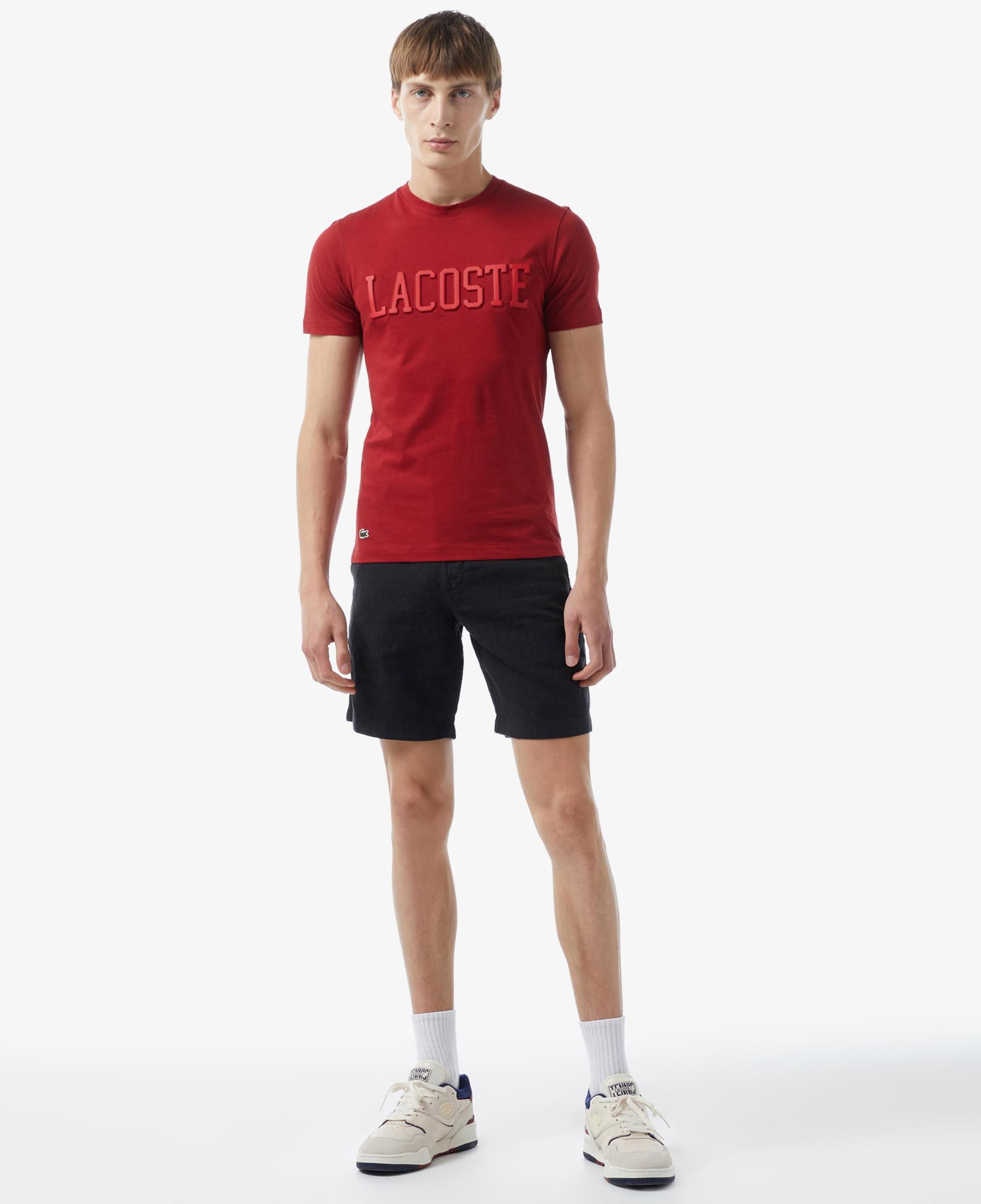 Erkek Slim Fit Bisiklet Yaka Kırmızı T-Shirt