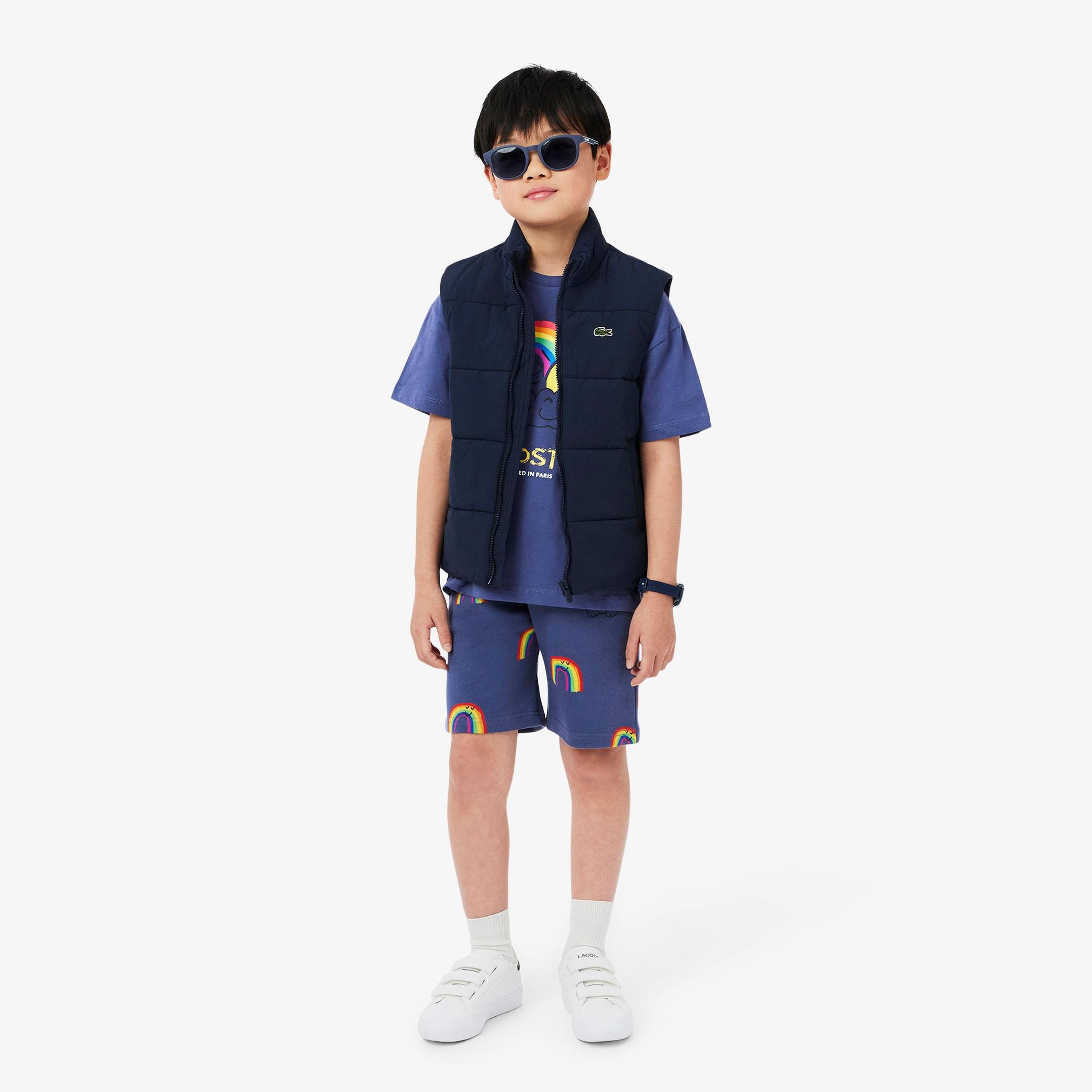 Lacoste Çocuk Bisiklet Yaka Mor T-Shirt