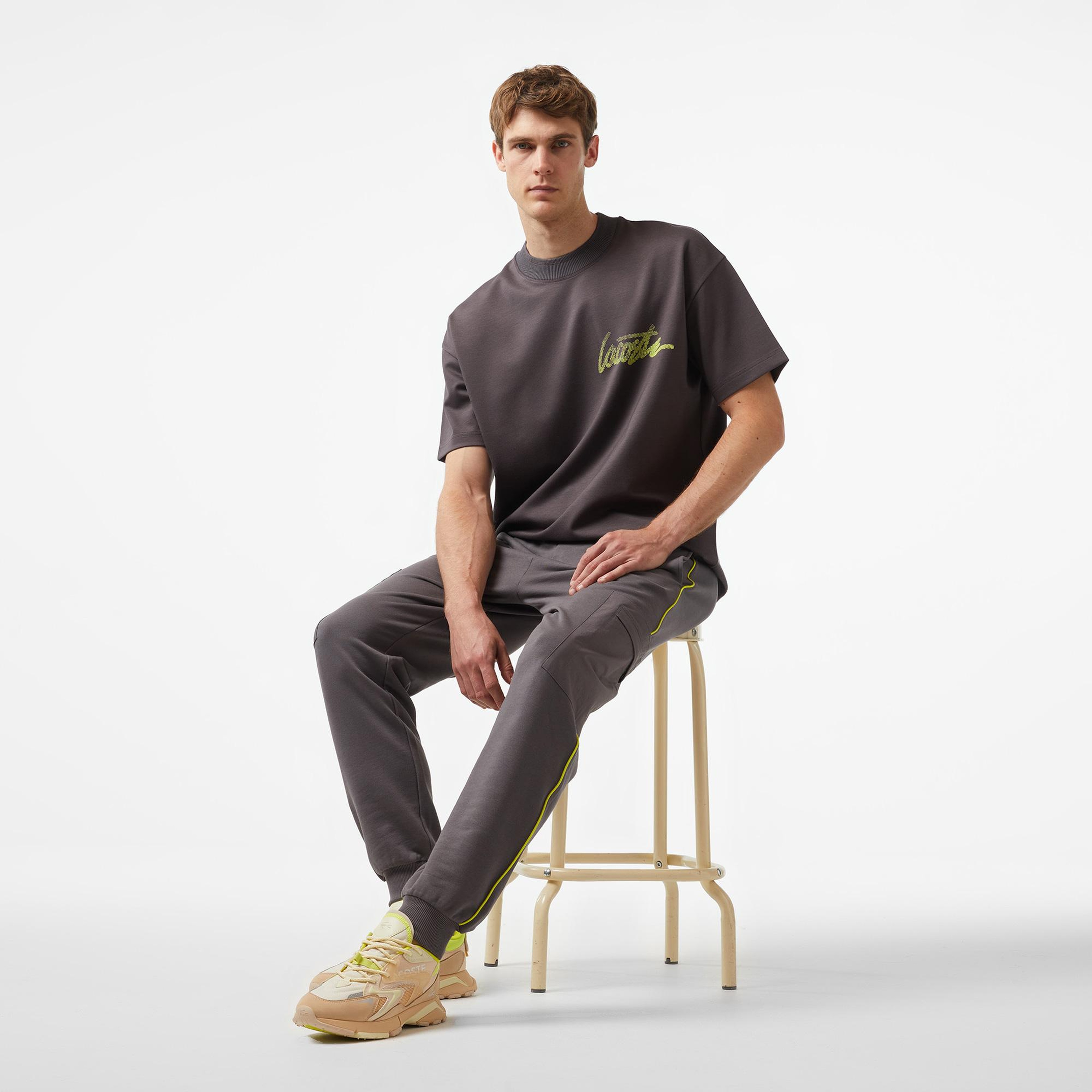 Lacoste x House of SuperStep Erkek Siyah Eşofman Altı
