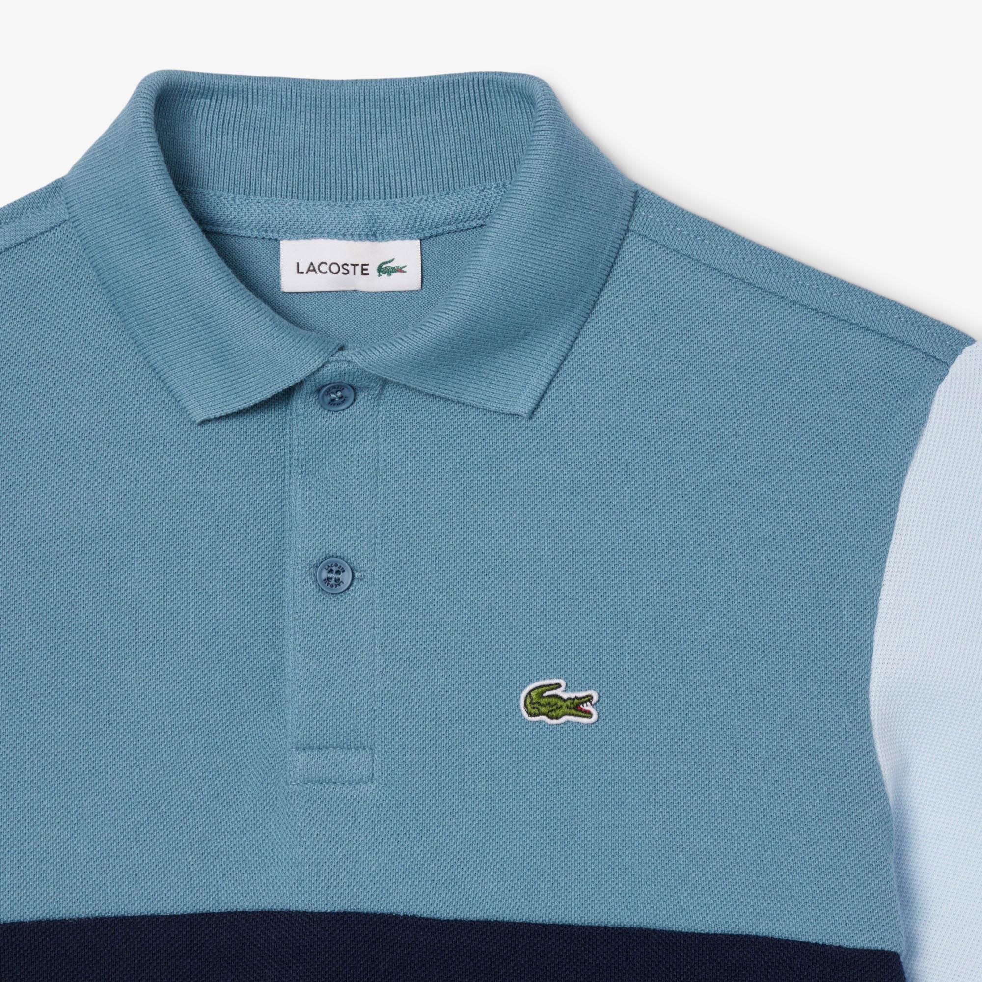Lacoste Çocuk Renk Bloklu Lacivert Polo