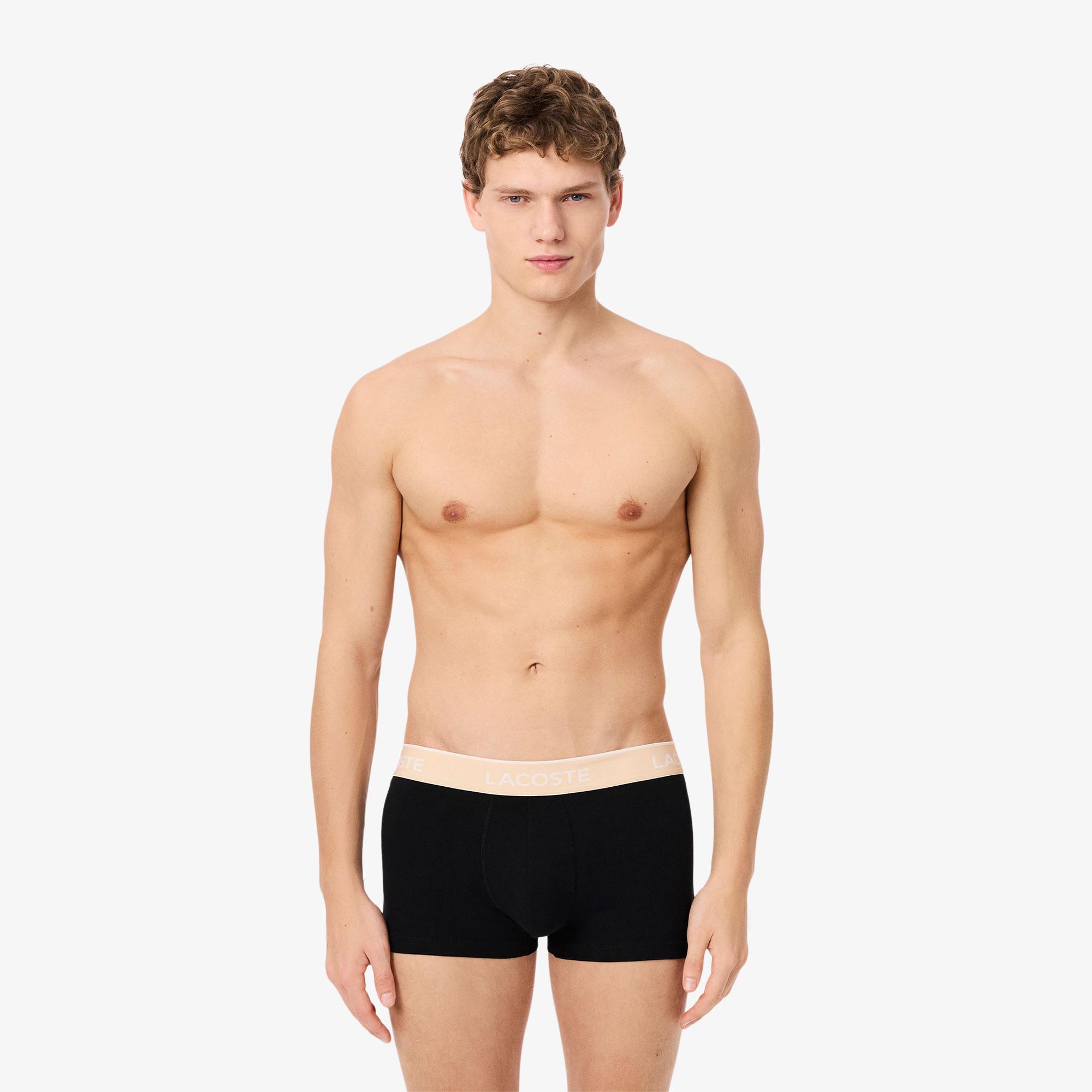 Lacoste Erkek 3'lü Siyah Boxer