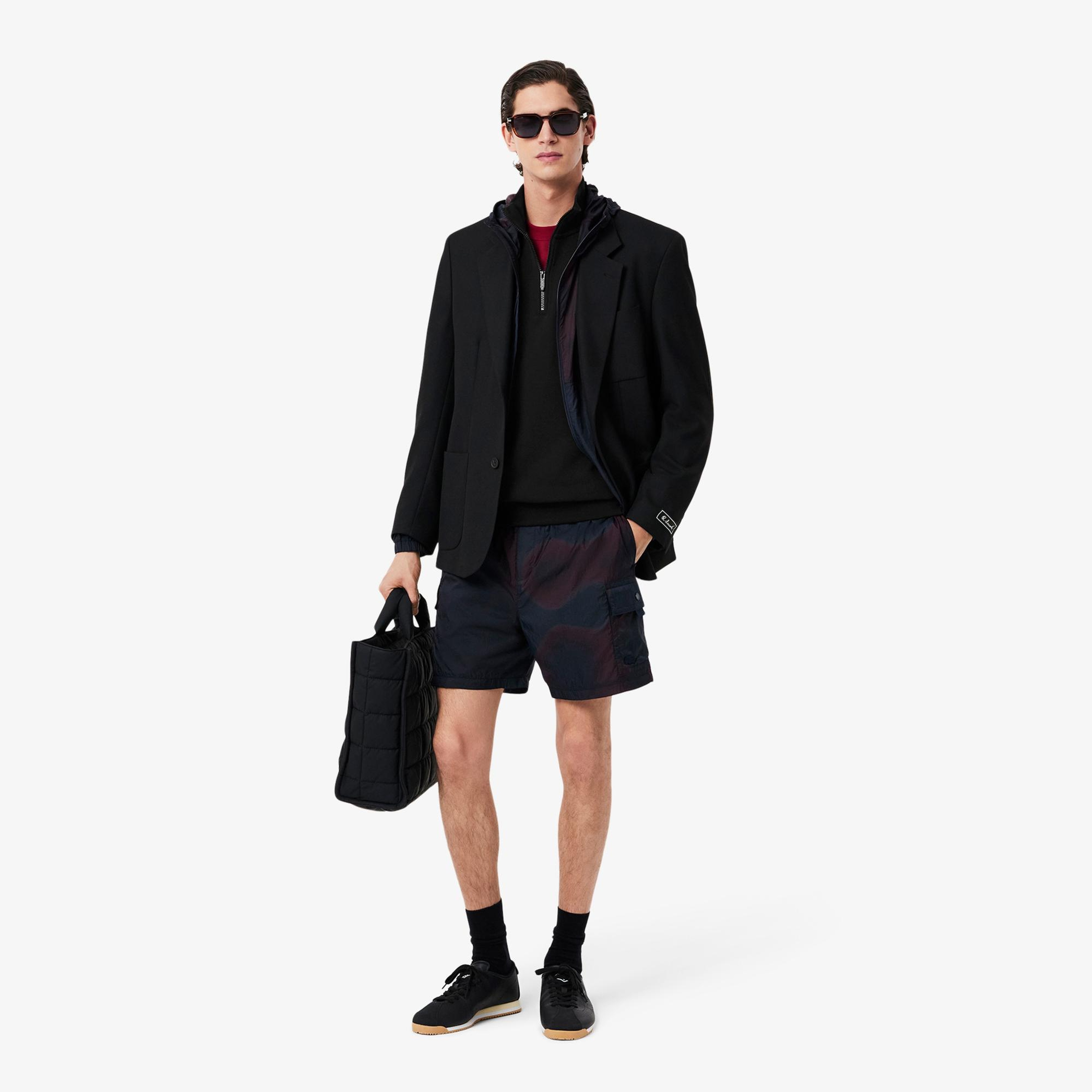 Lacoste Erkek Classic Fit Yarım Fermuarlı Siyah Sweatshirt