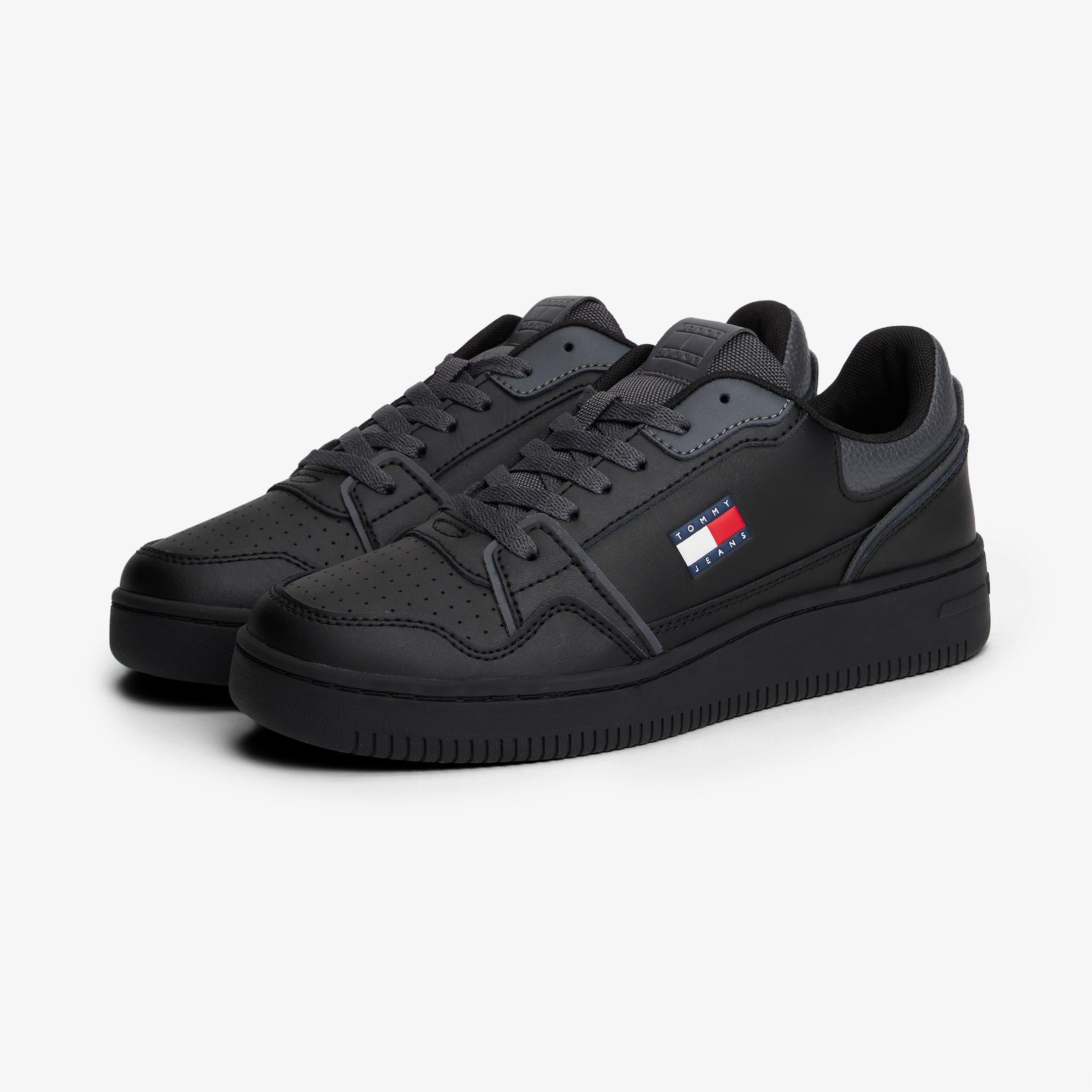Tommy Jeans Retro Basket Kadın Siyah Spor Ayakkabı