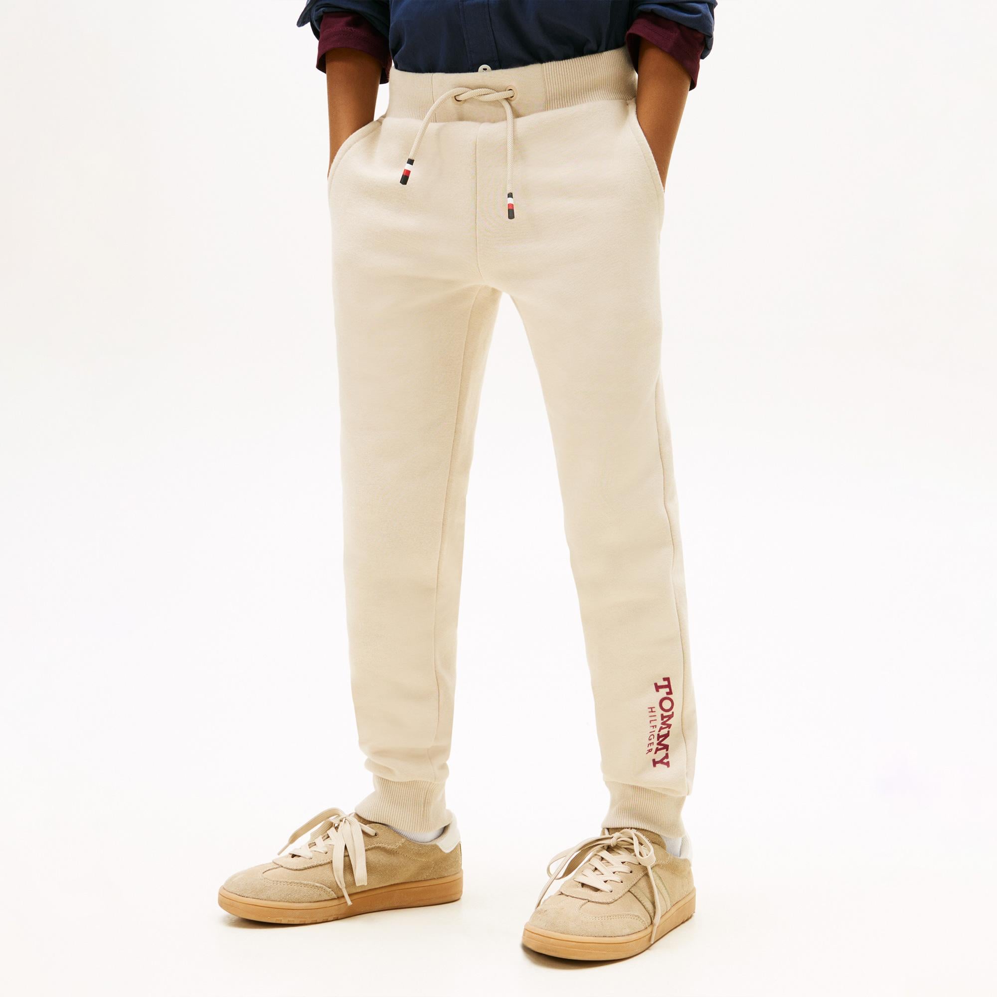 Tommy Hilfiger Monotype Print Graphic Çocuk Bej Eşofman Altı