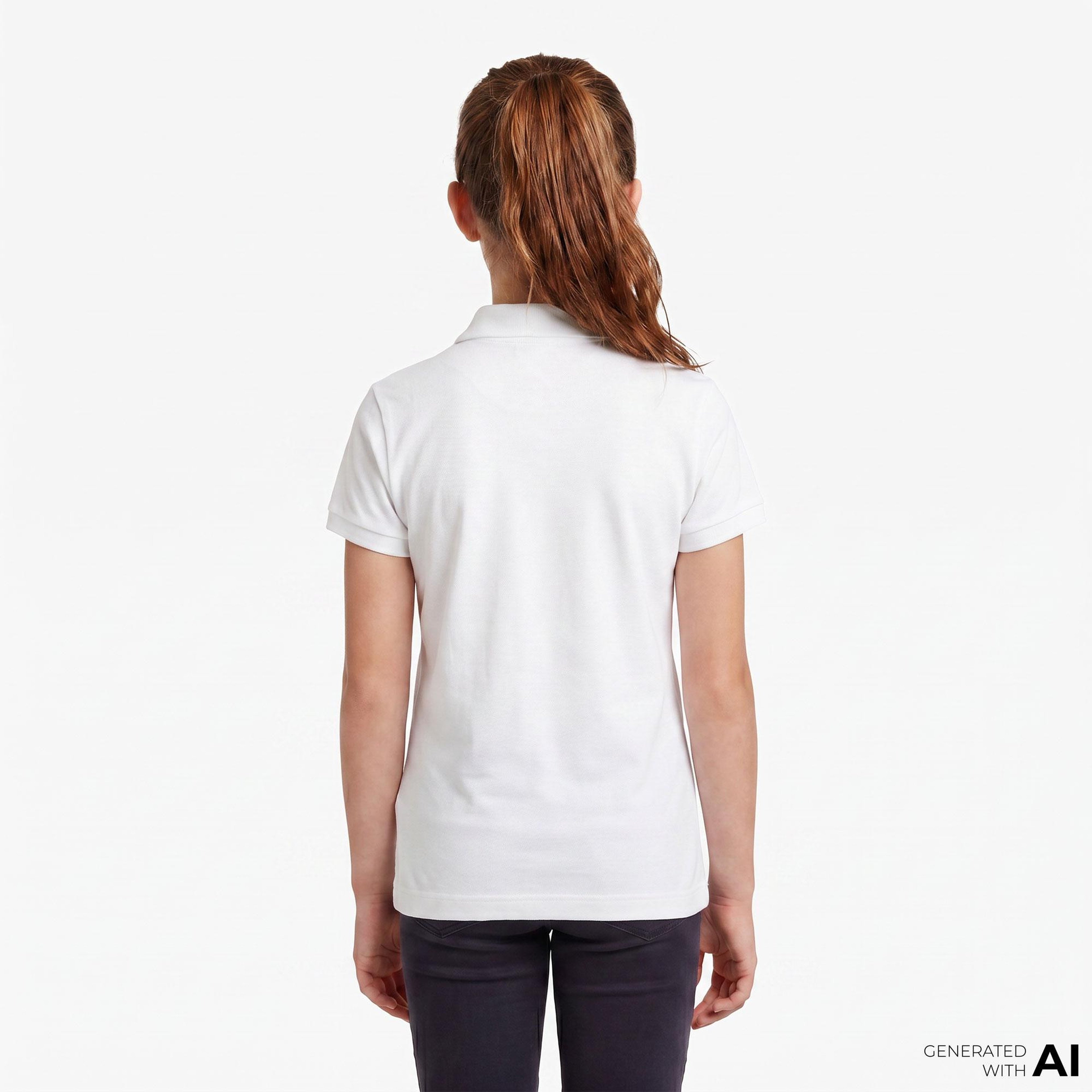 Lacoste Çocuk Baskılı Beyaz Polo