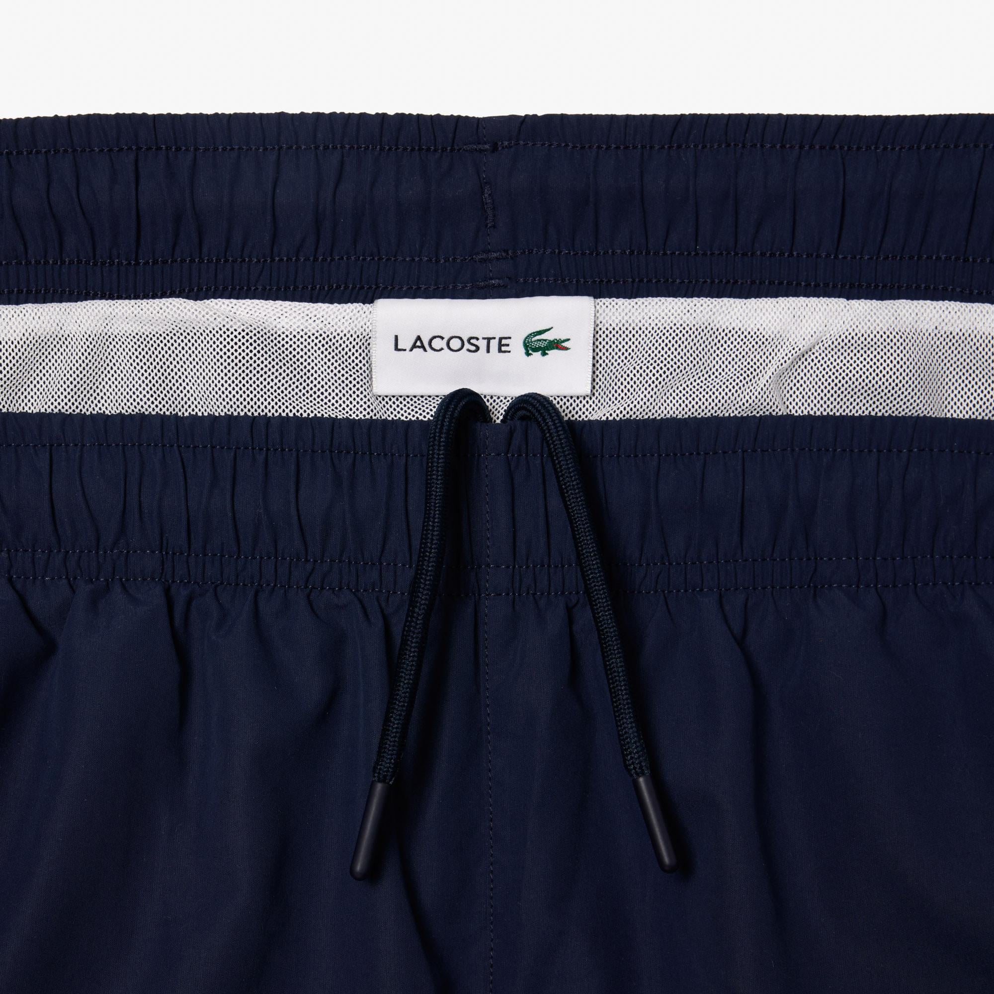 Lacoste Erkek Baskılı Lacivert Deniz Şortu